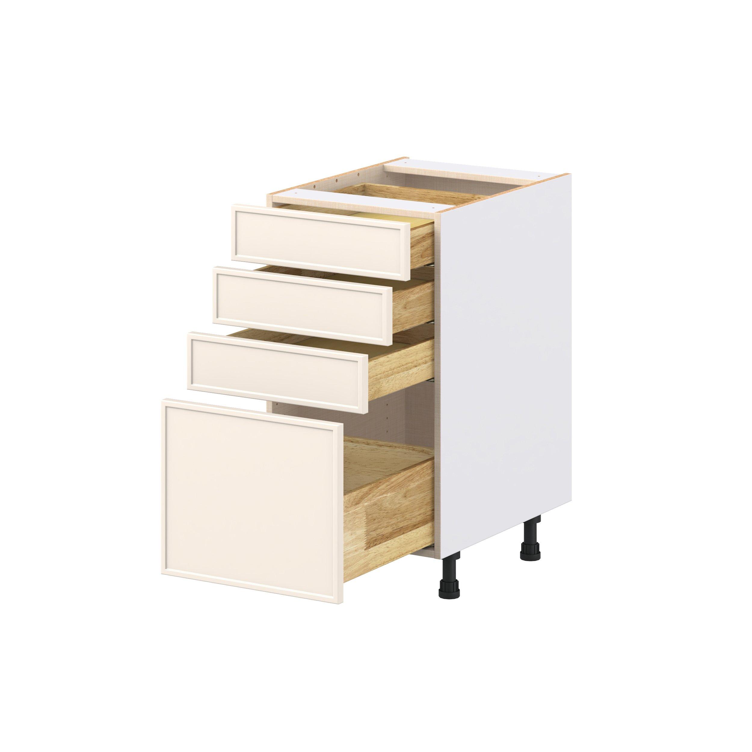 Linden 18 in. Painted Washed Linen Drawer Base Cabinet