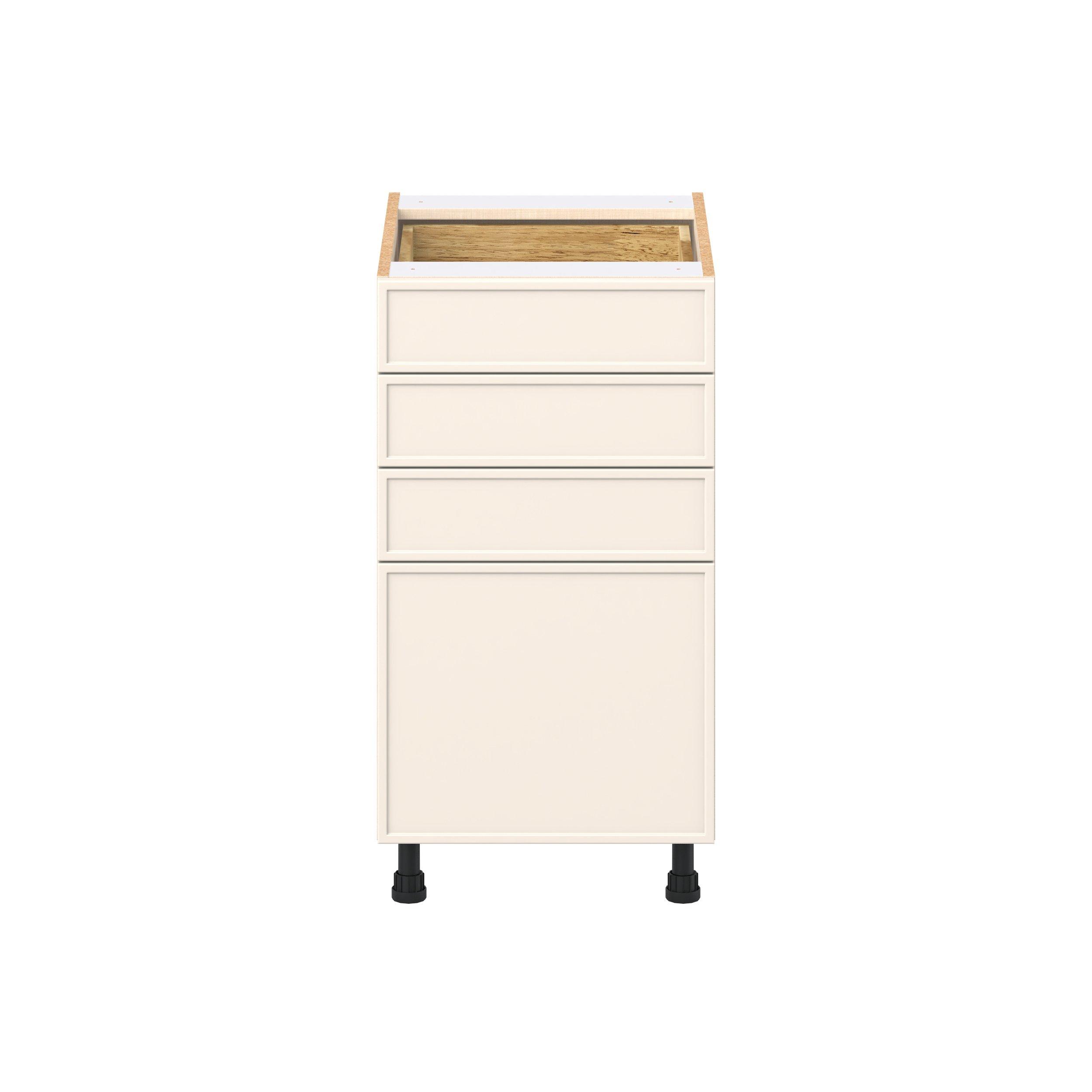 Linden 18 in. Painted Washed Linen Drawer Base Cabinet