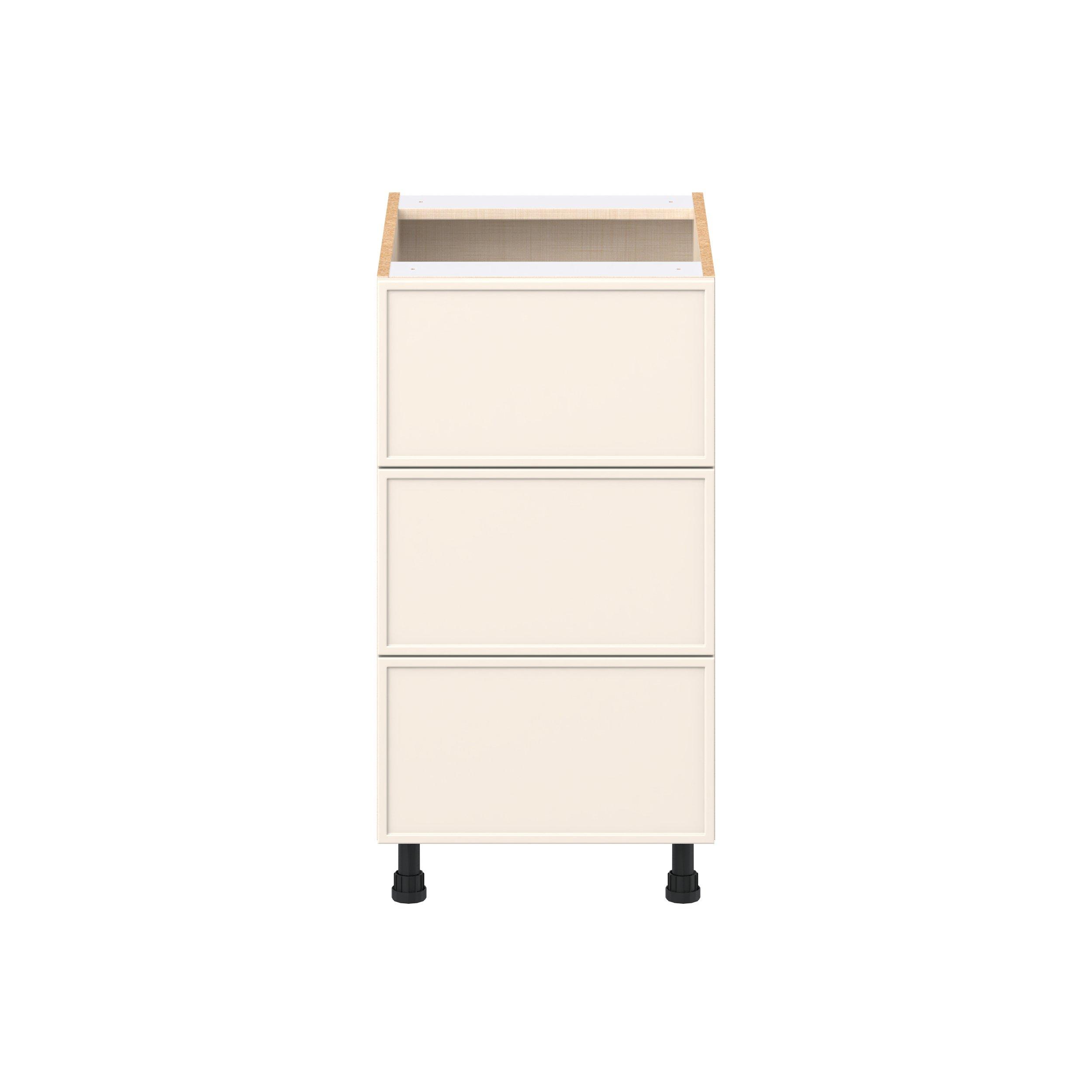 Linden 18 in. Painted Washed Linen Drawer Base Cabinet