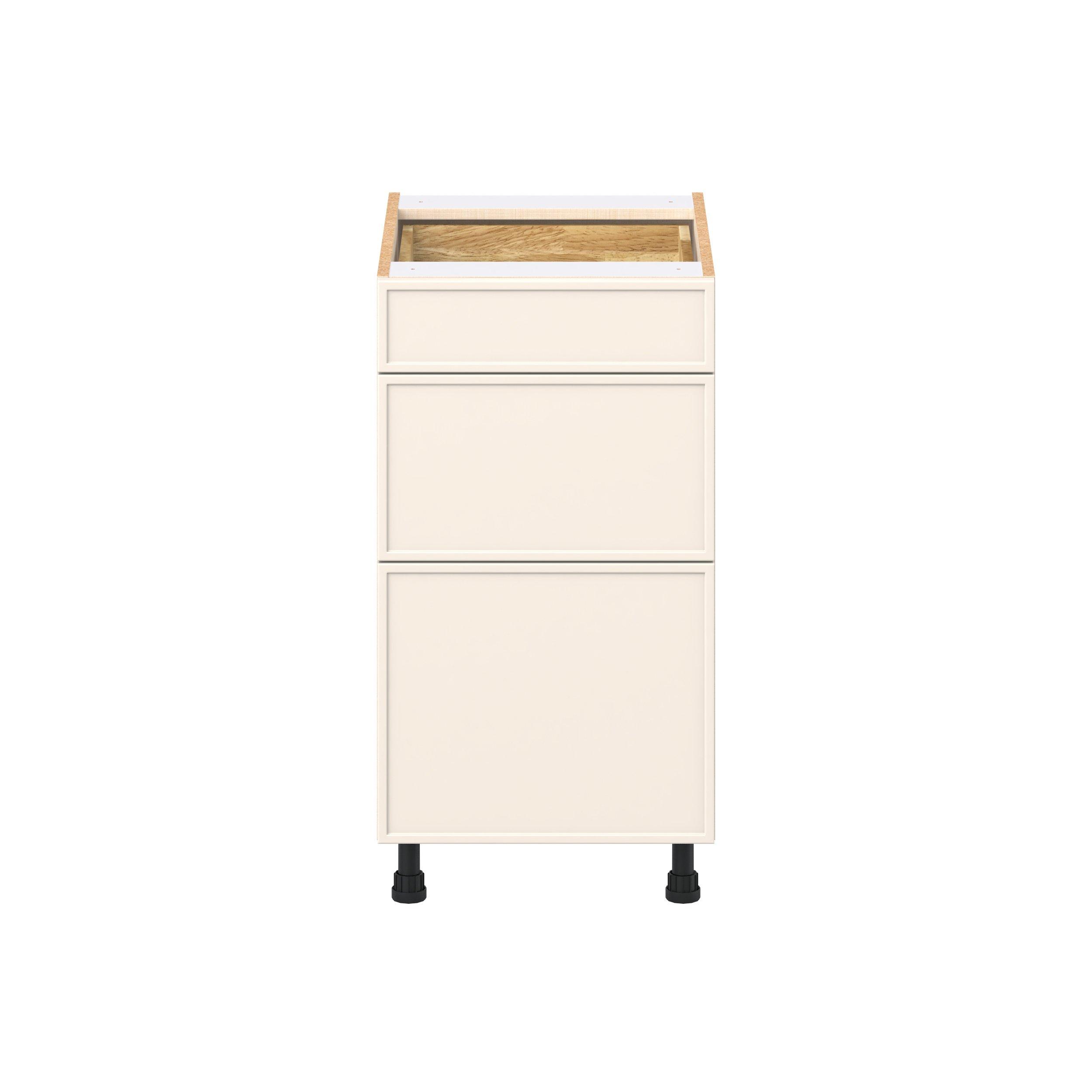 Linden 18 in. Painted Washed Linen Drawer Base Cabinet