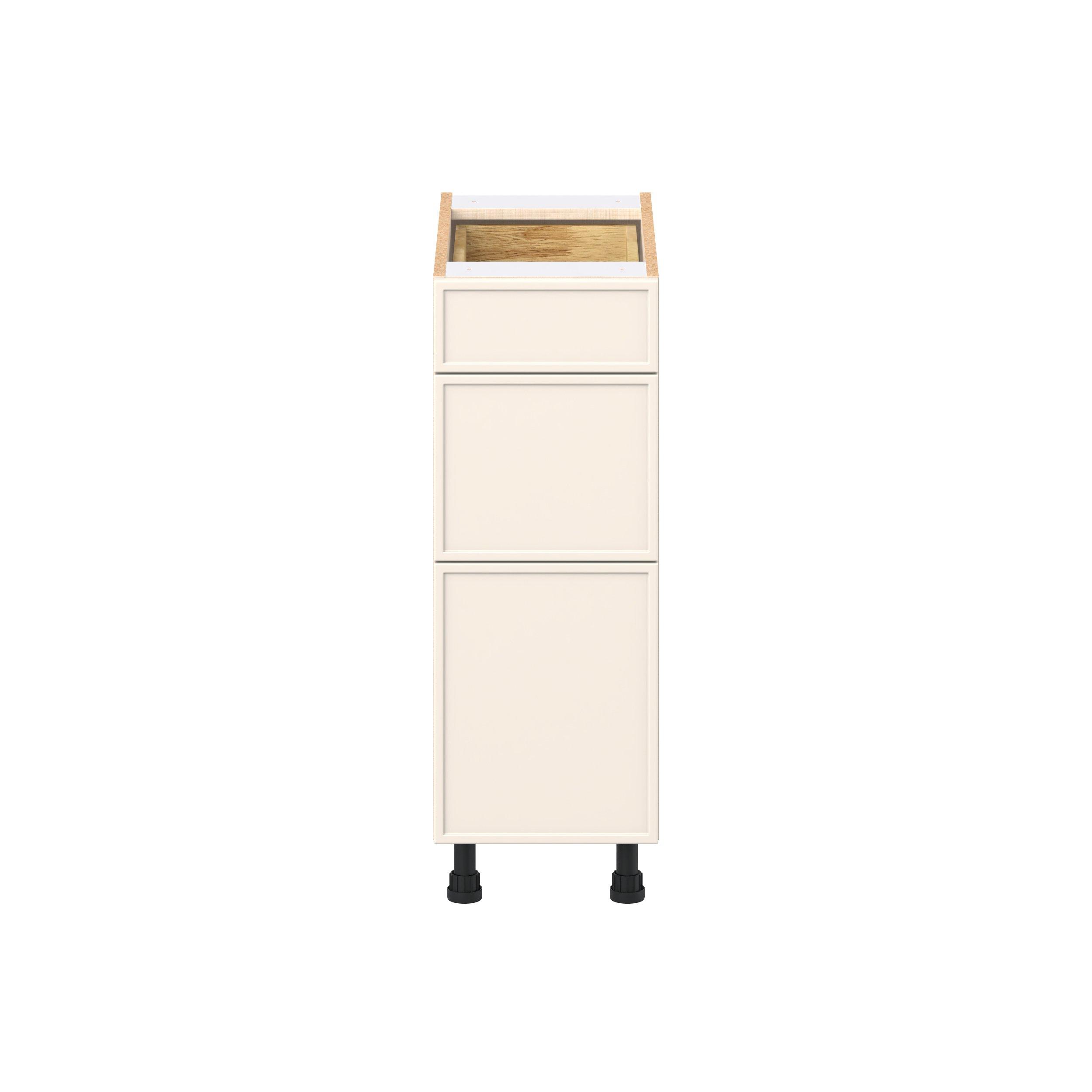 Linden 12 in. Painted Washed Linen Drawer Base Cabinet