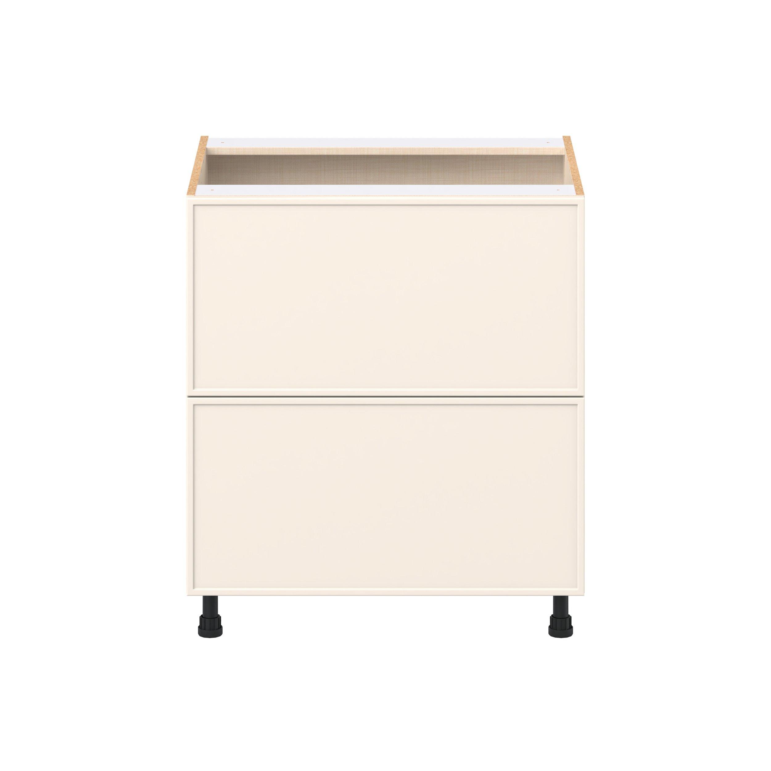 Linden 30 in. Painted Washed Linen Drawer Base Cabinet