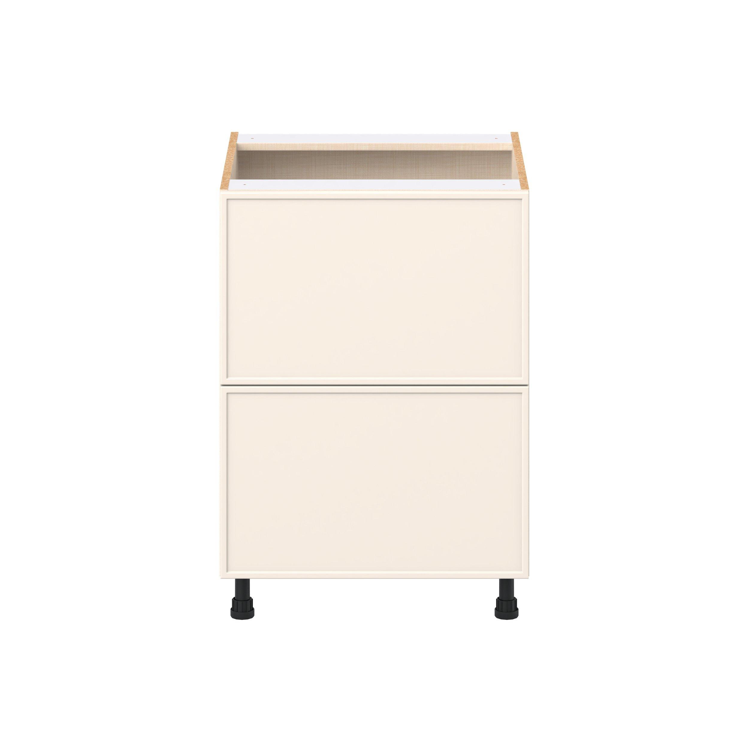Linden 24 in. Painted Washed Linen Drawer Base Cabinet