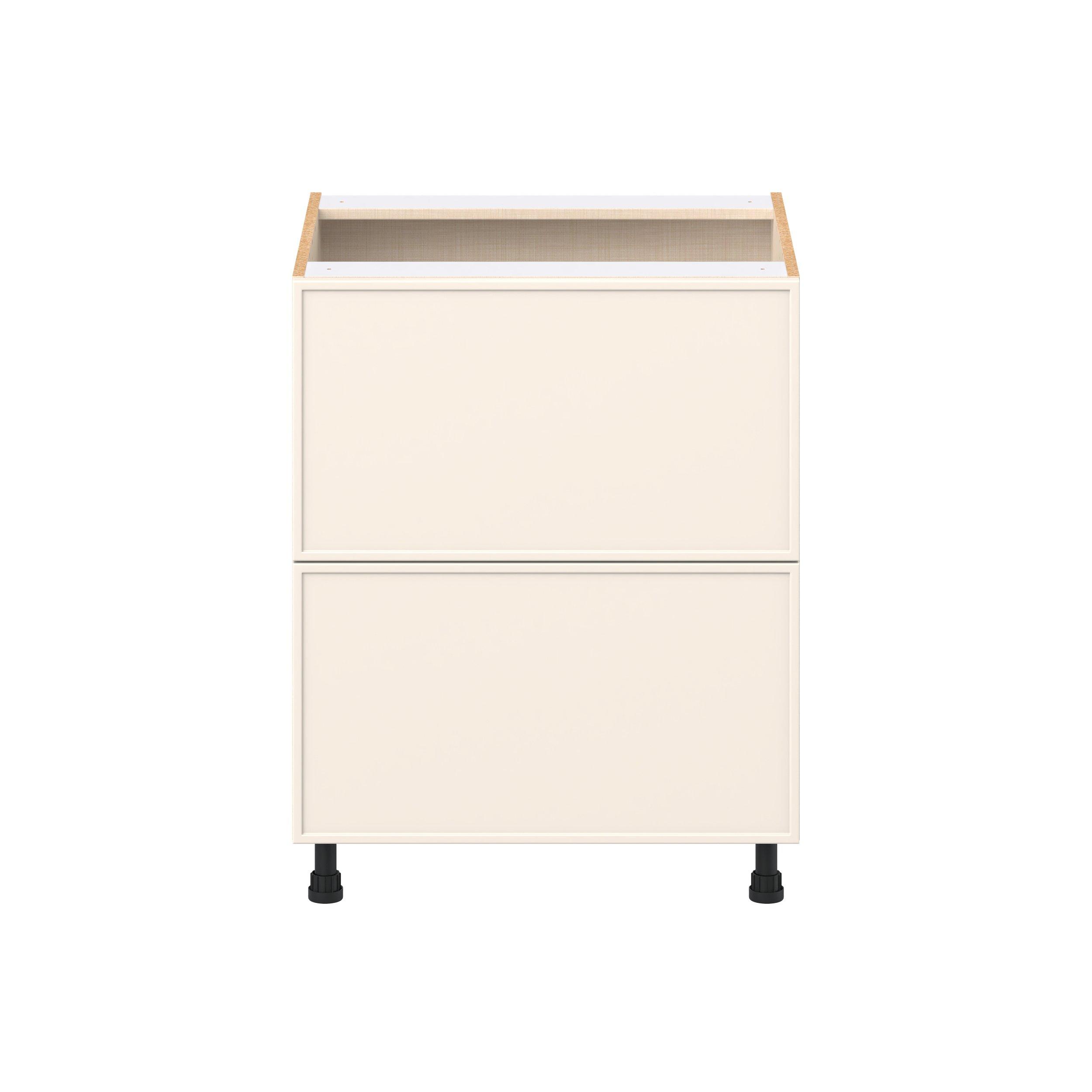 Linden 27 in. Painted Washed Linen Drawer Base Cabinet