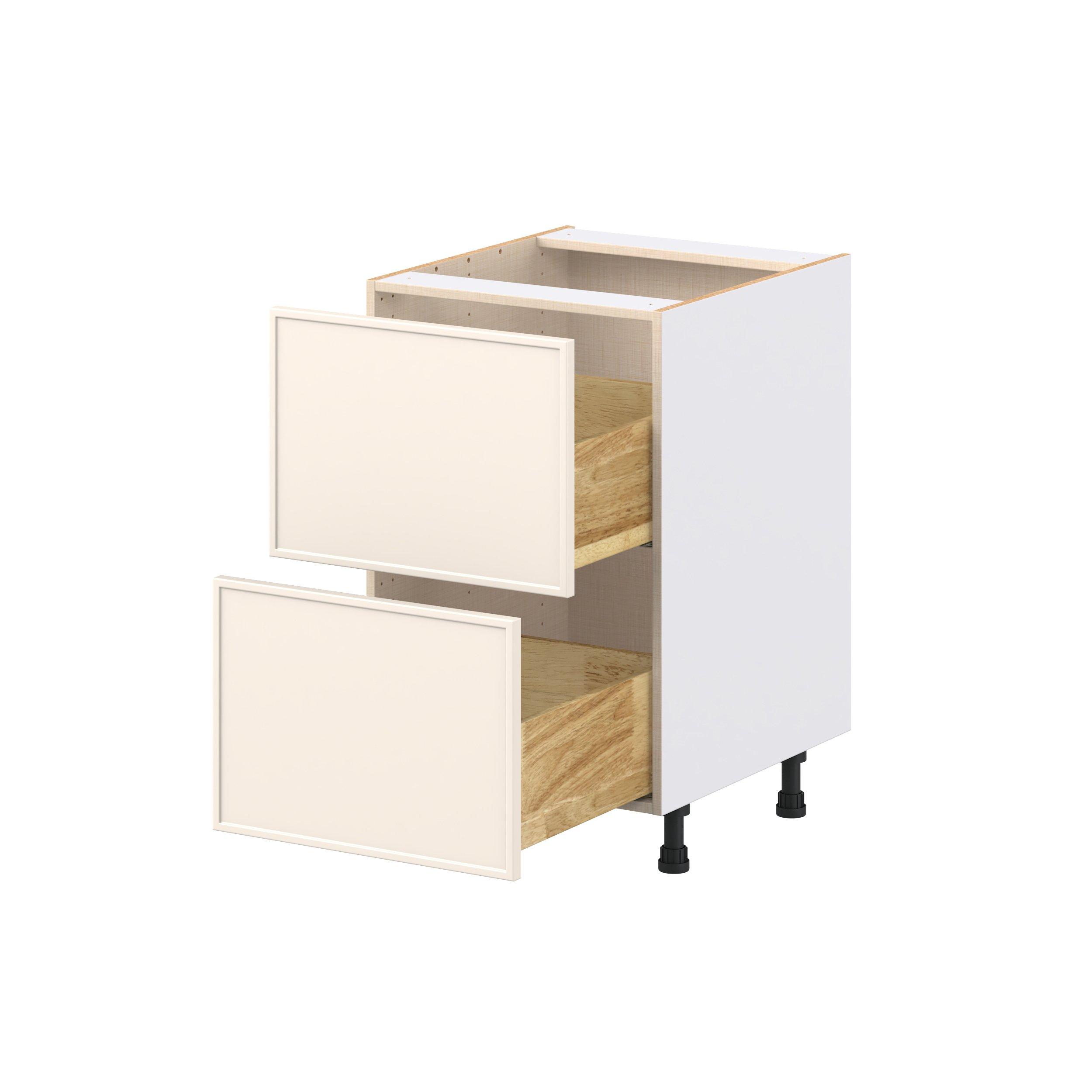 Linden 21 in. Painted Washed Linen Drawer Base Cabinet