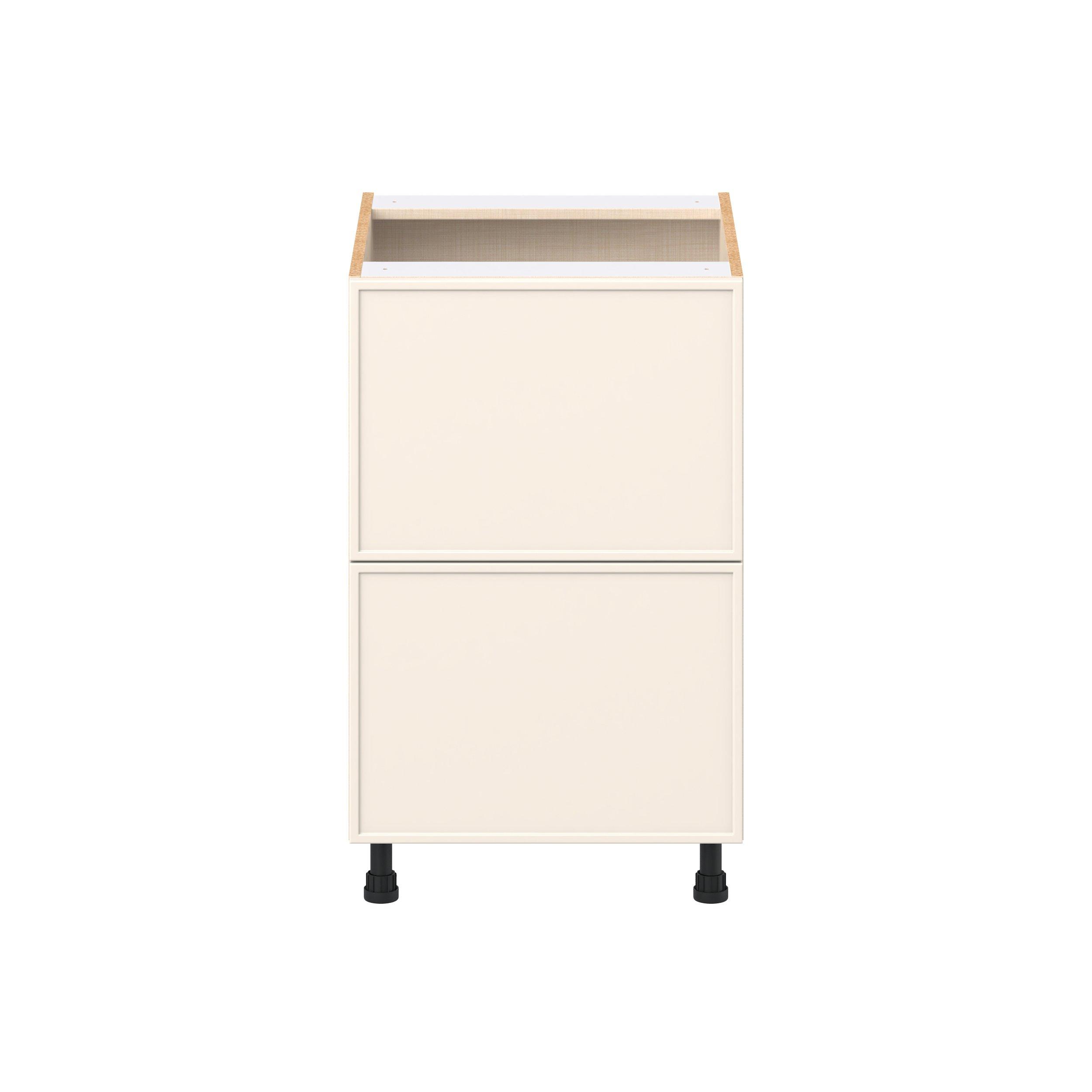 Linden 21 in. Painted Washed Linen Drawer Base Cabinet