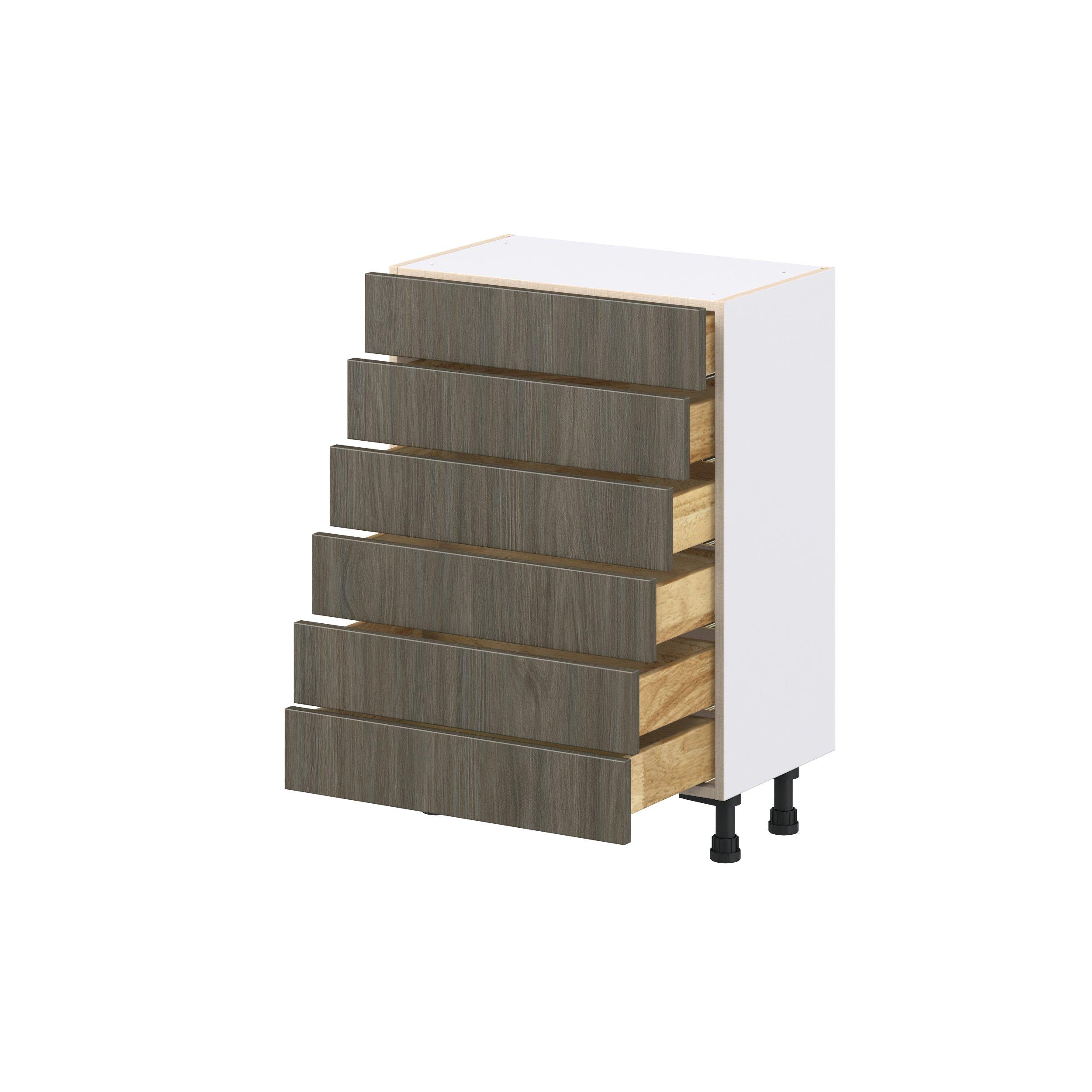 Glenwood 24 in. Burnt Walnut Shallow Base Cabinet