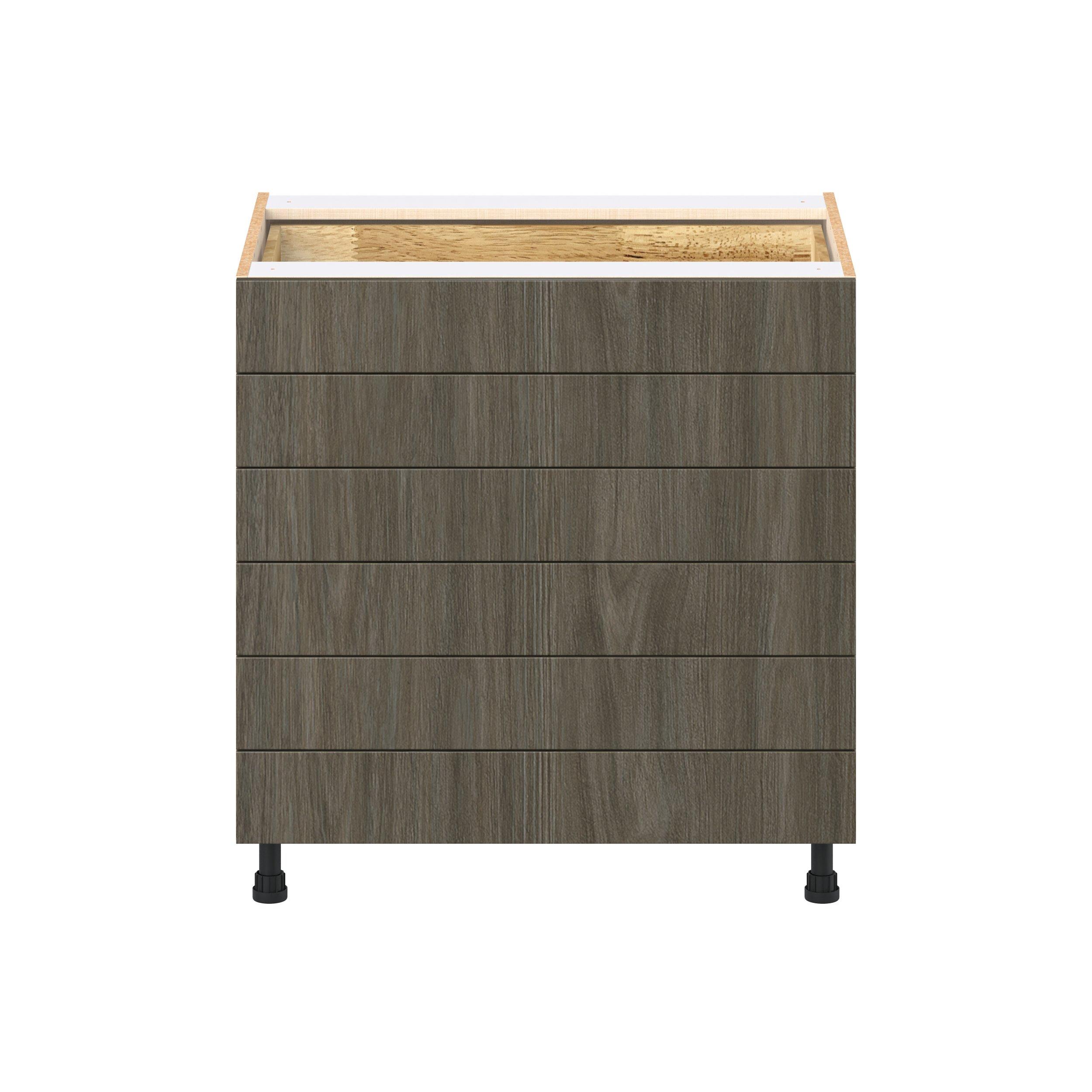 Glenwood 33 in. Burnt Walnut Drawer Base Cabinet