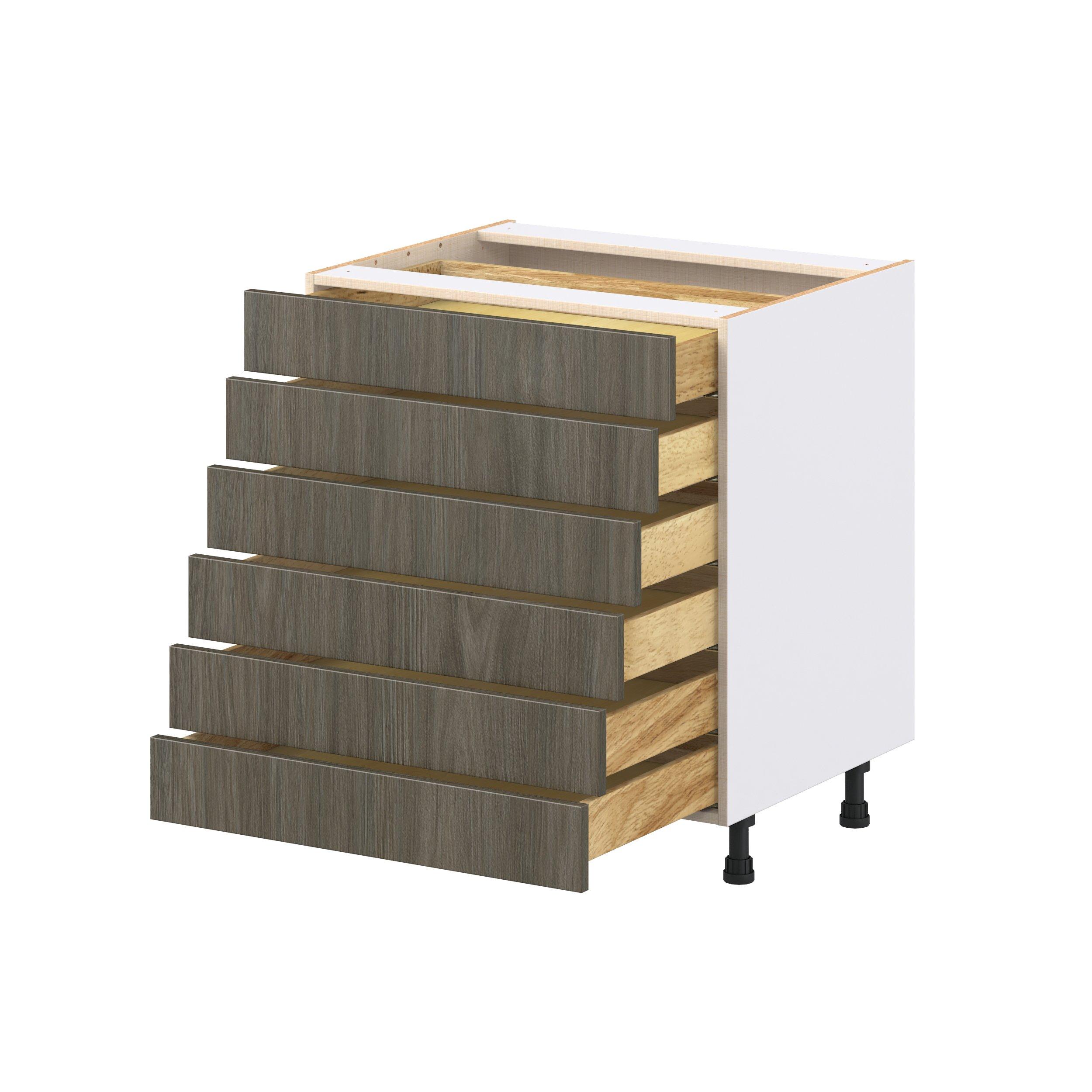Glenwood 30 in. Burnt Walnut Drawer Base Cabinet