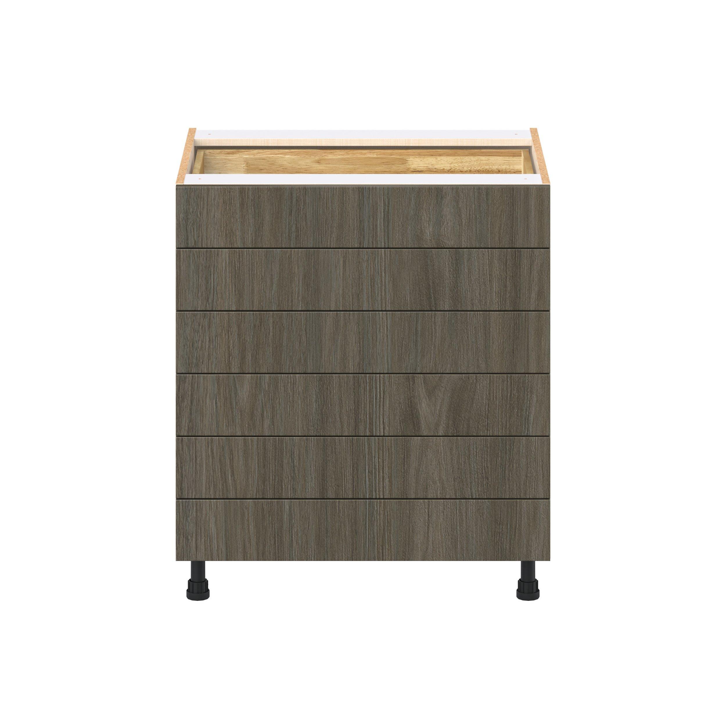 Glenwood 30 in. Burnt Walnut Drawer Base Cabinet