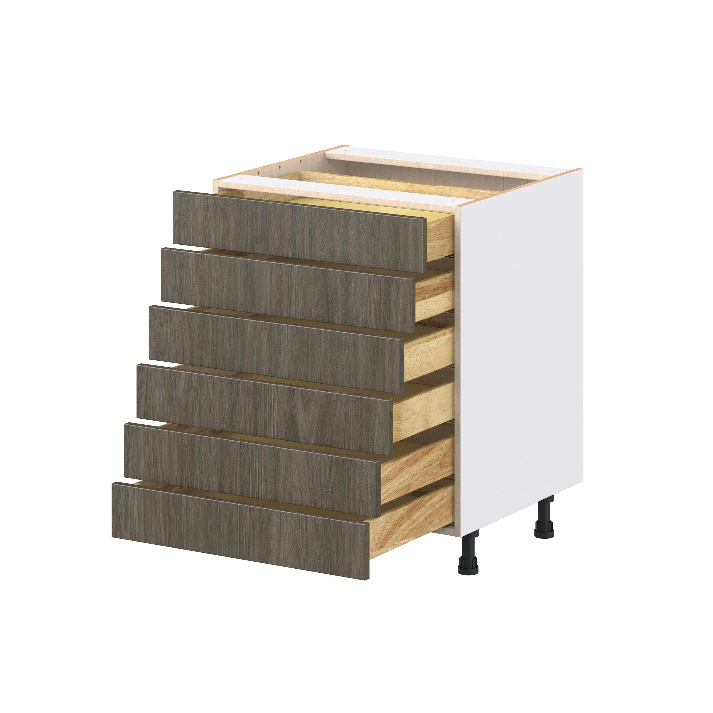 Glenwood 27 in. Burnt Walnut Drawer Base Cabinet