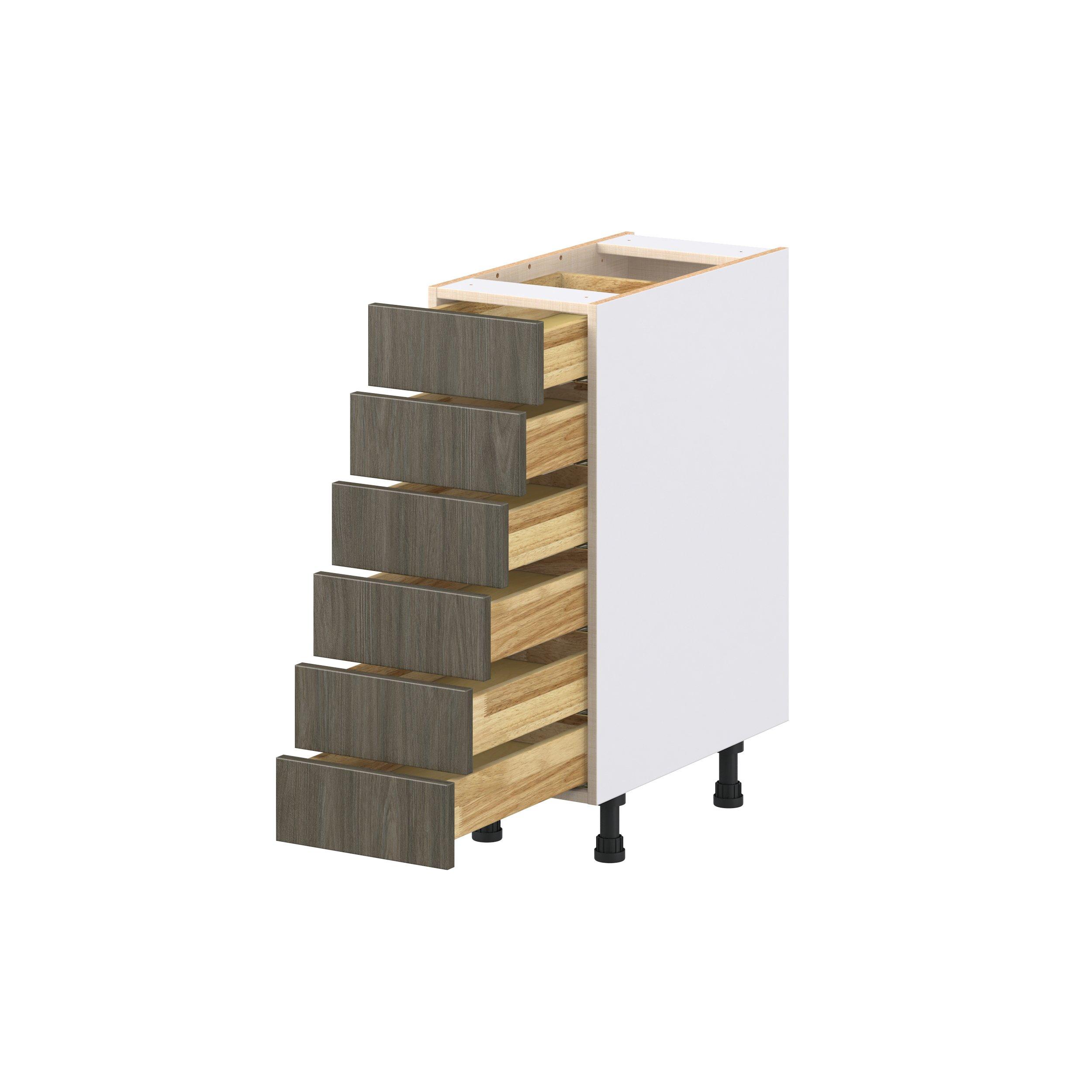 Glenwood 12 in. Burnt Walnut Drawer Base Cabinet