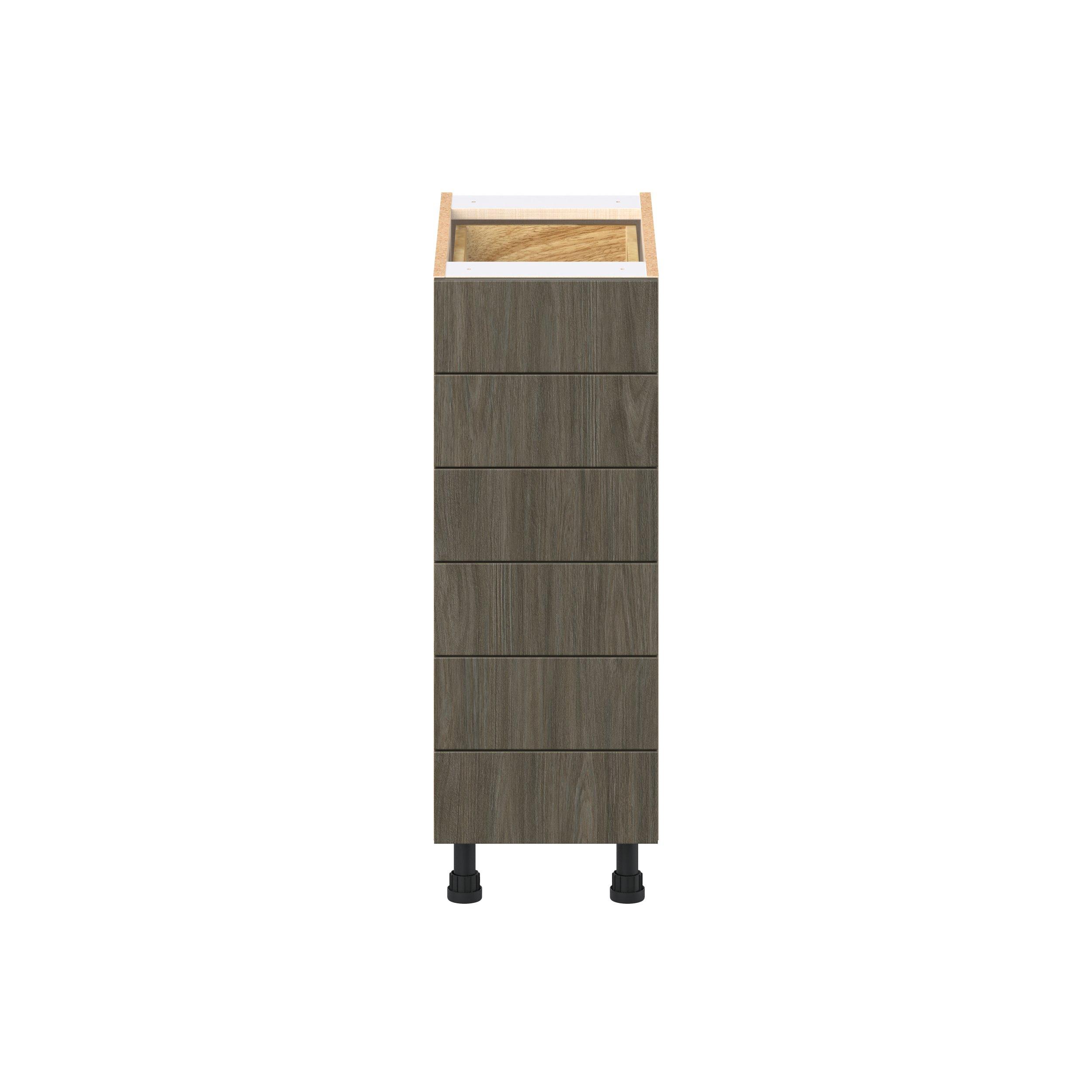 Glenwood 12 in. Burnt Walnut Drawer Base Cabinet