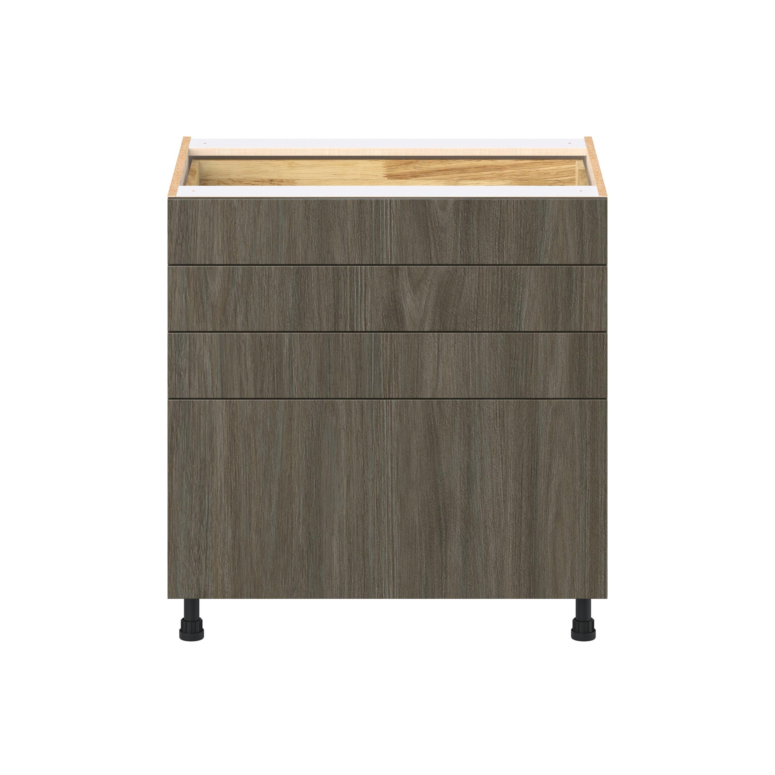 Glenwood 33 in. Burnt Walnut Drawer Base Cabinet