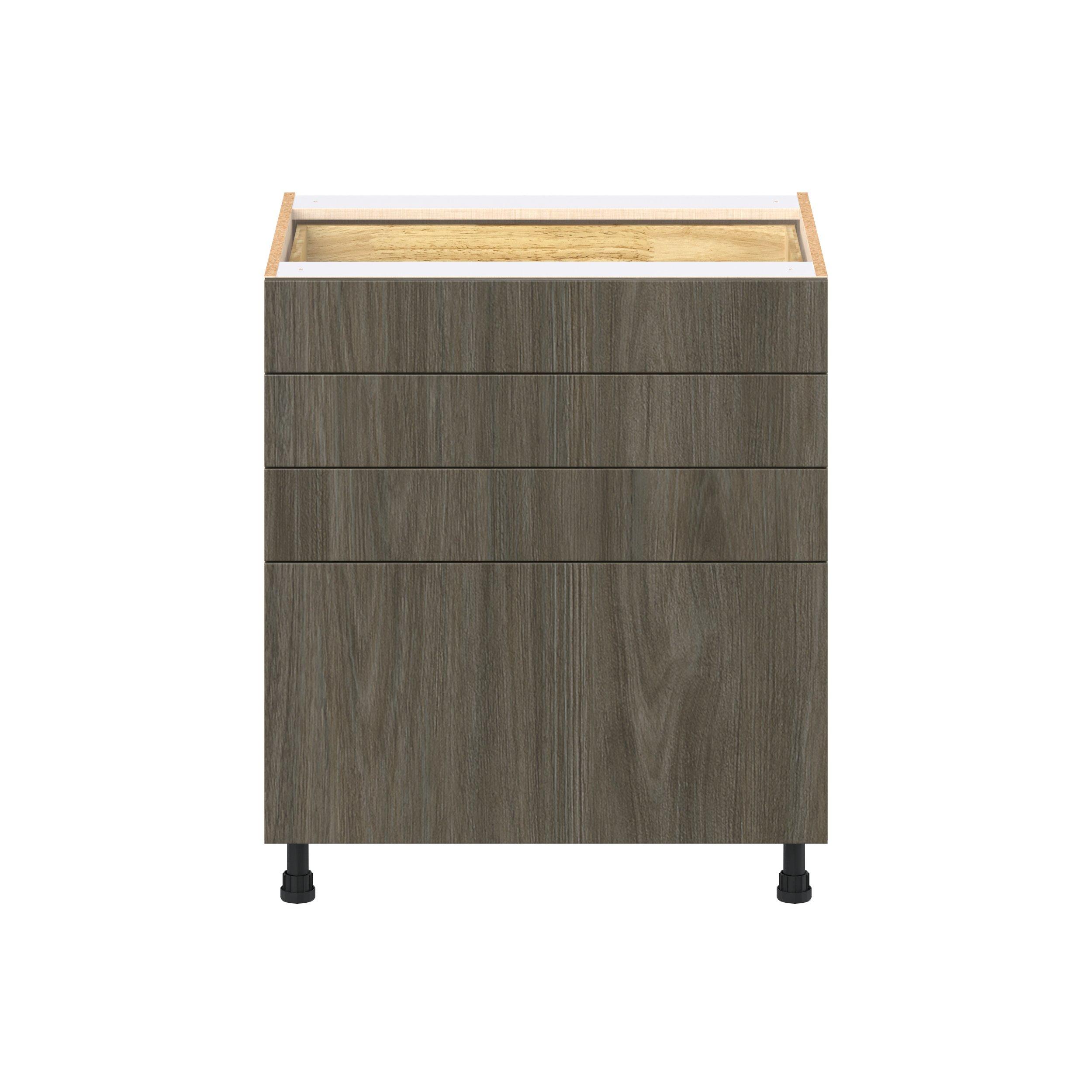 Glenwood 30 in. Burnt Walnut Drawer Base Cabinet