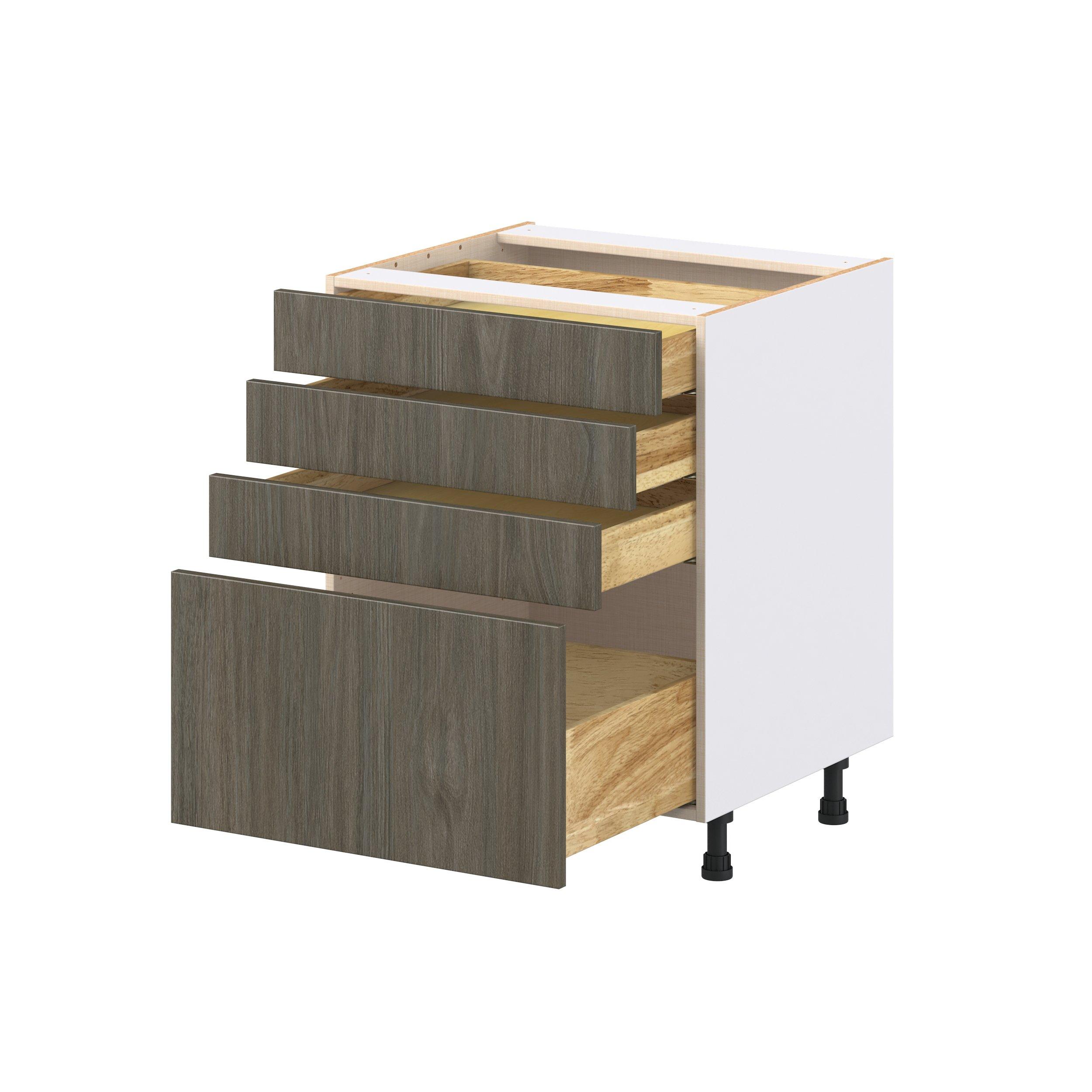 Glenwood 27 in. Burnt Walnut Drawer Base Cabinet