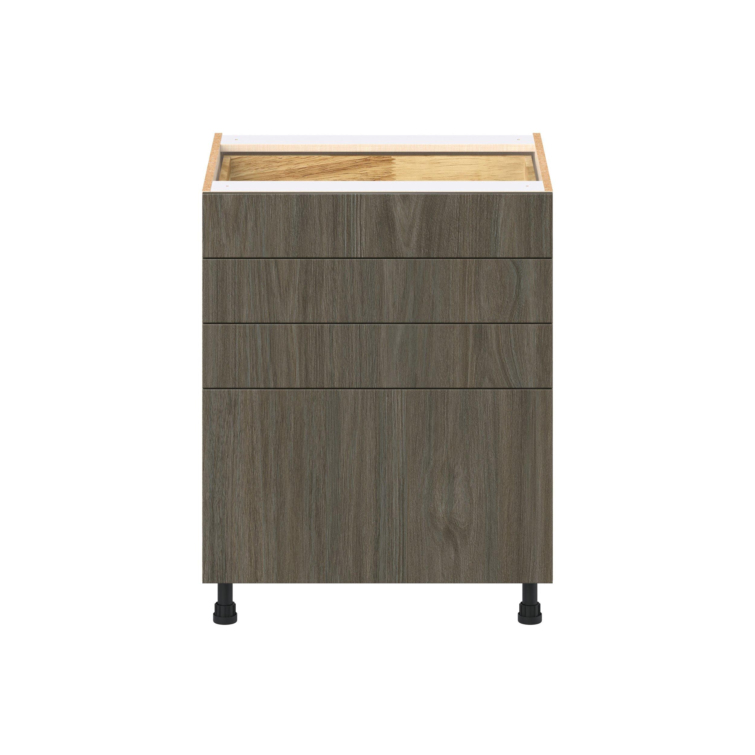 Glenwood 27 in. Burnt Walnut Drawer Base Cabinet