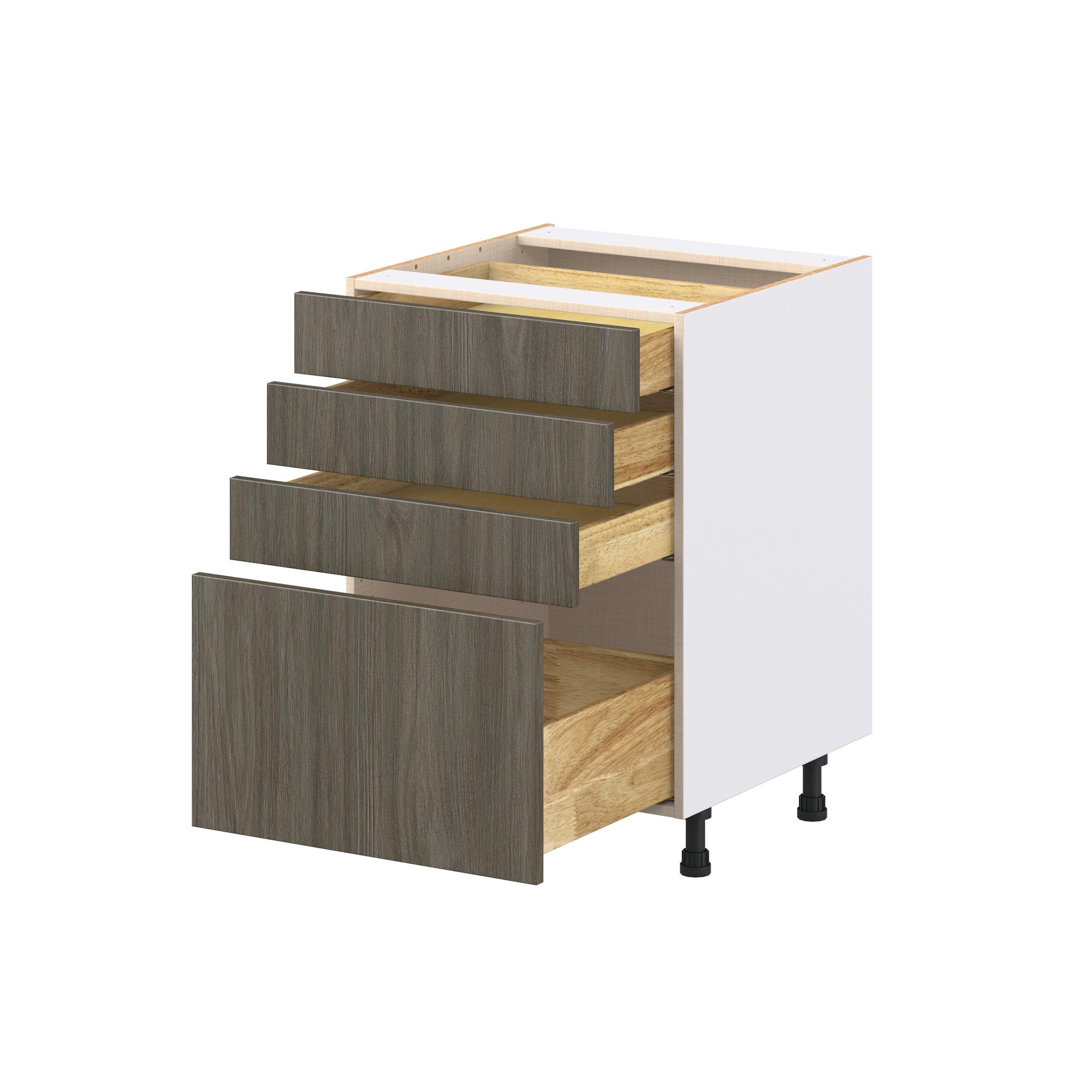 Glenwood 24 in. Burnt Walnut Drawer Base Cabinet