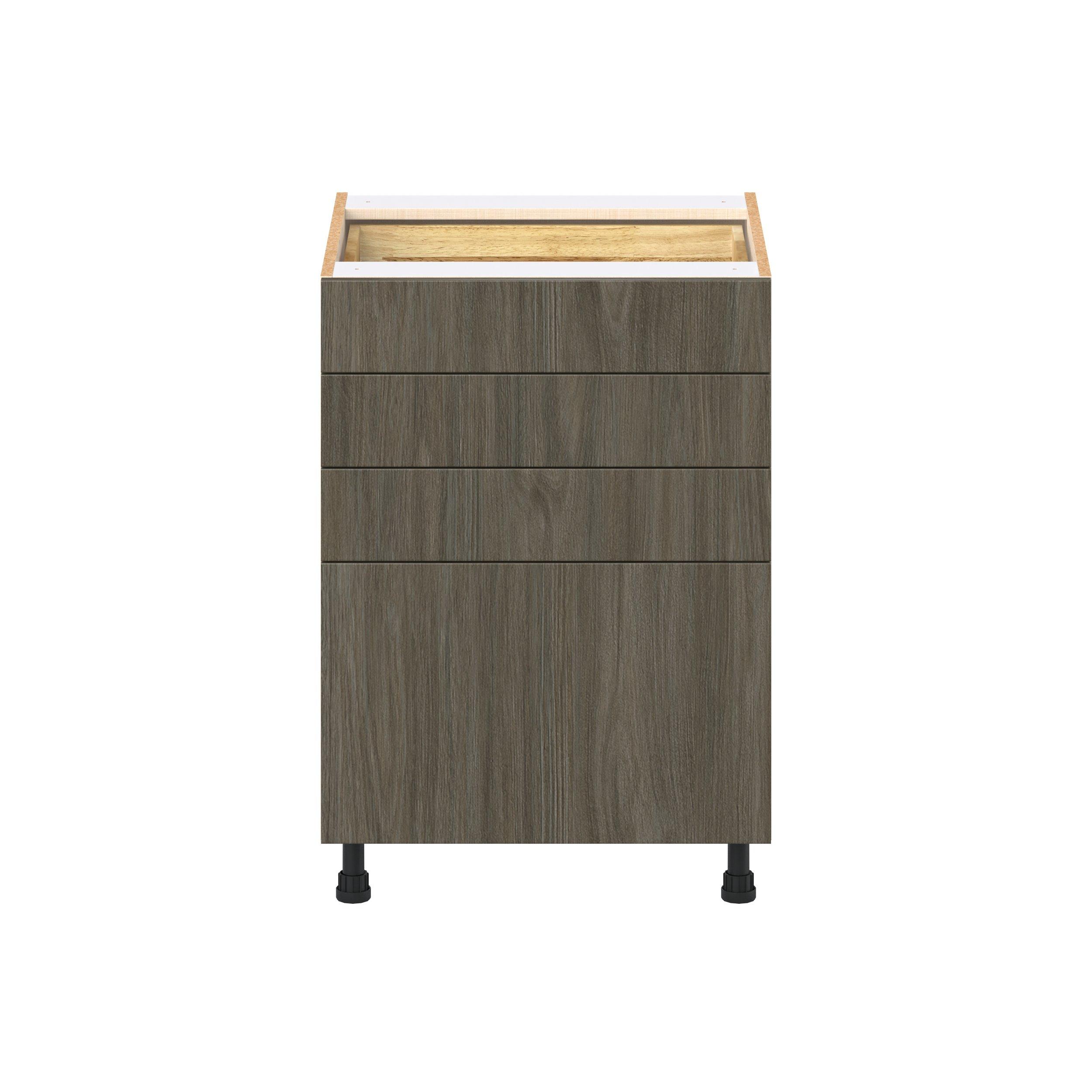 Glenwood 24 in. Burnt Walnut Drawer Base Cabinet