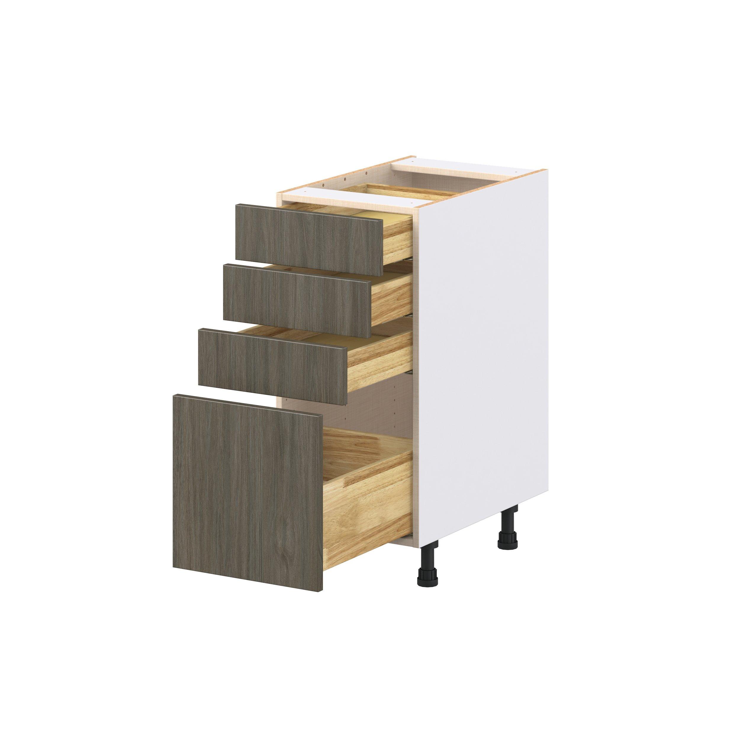 Glenwood 15 in. Burnt Walnut Drawer Base Cabinet