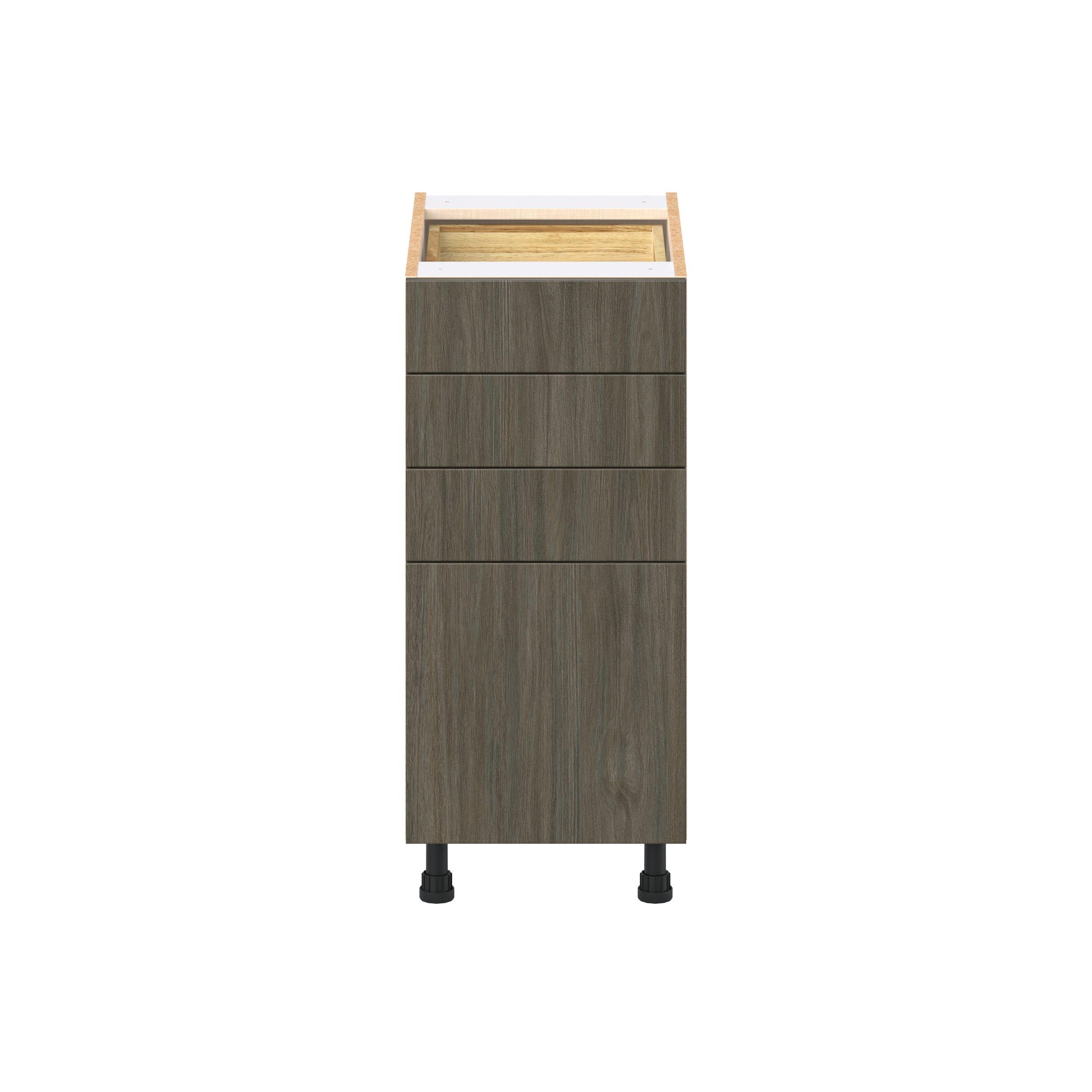 Glenwood 15 in. Burnt Walnut Drawer Base Cabinet