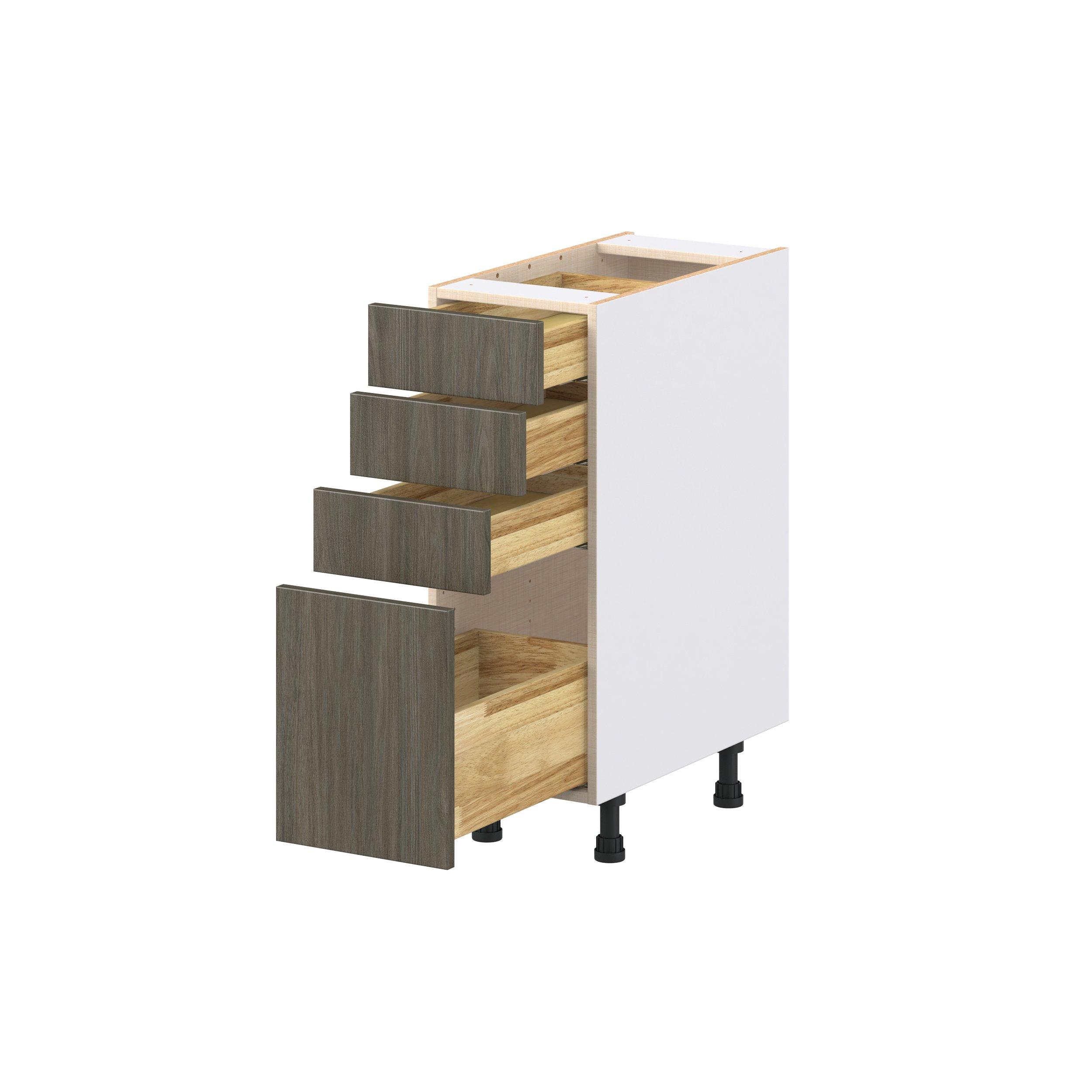 Glenwood 12 in. Burnt Walnut Drawer Base Cabinet