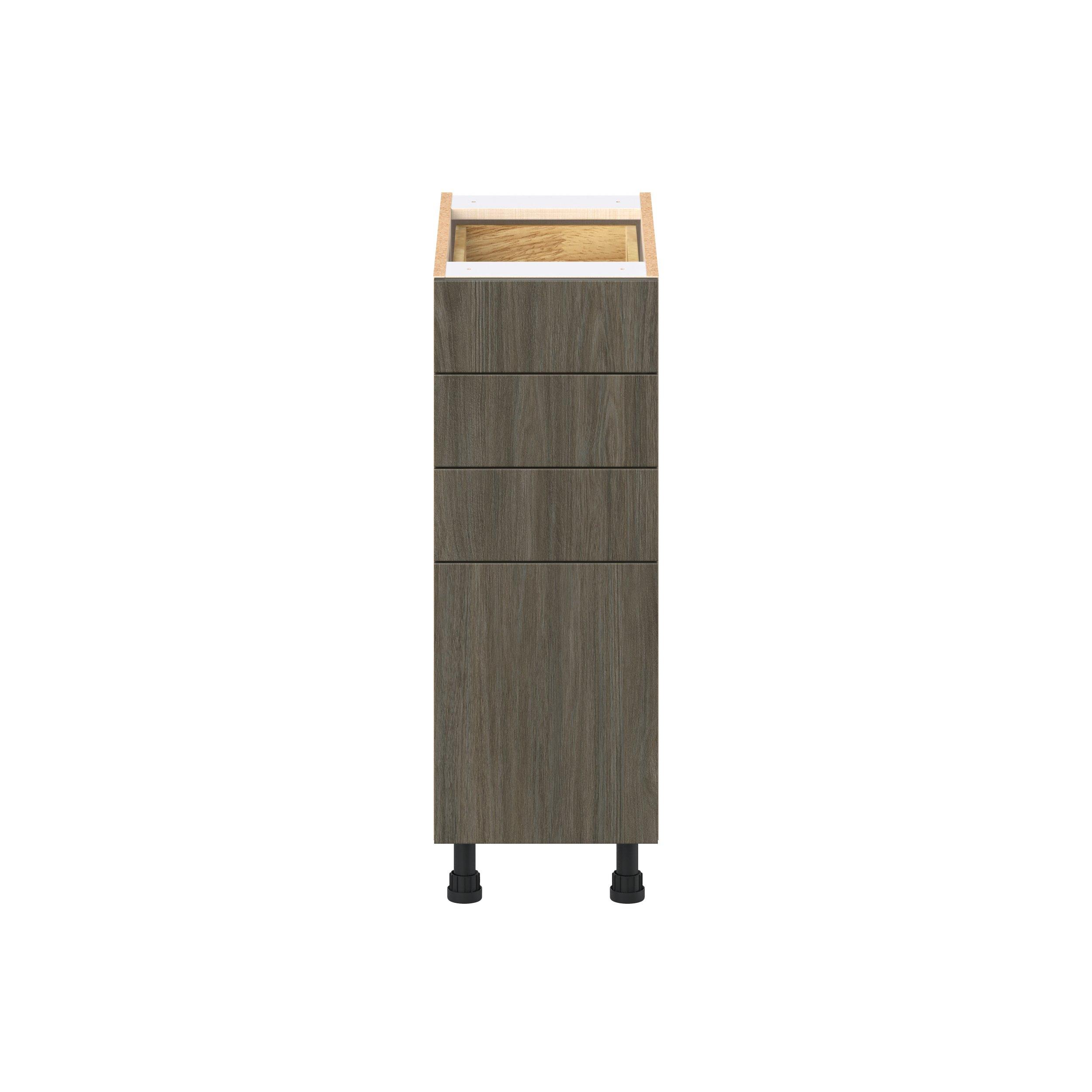 Glenwood 12 in. Burnt Walnut Drawer Base Cabinet