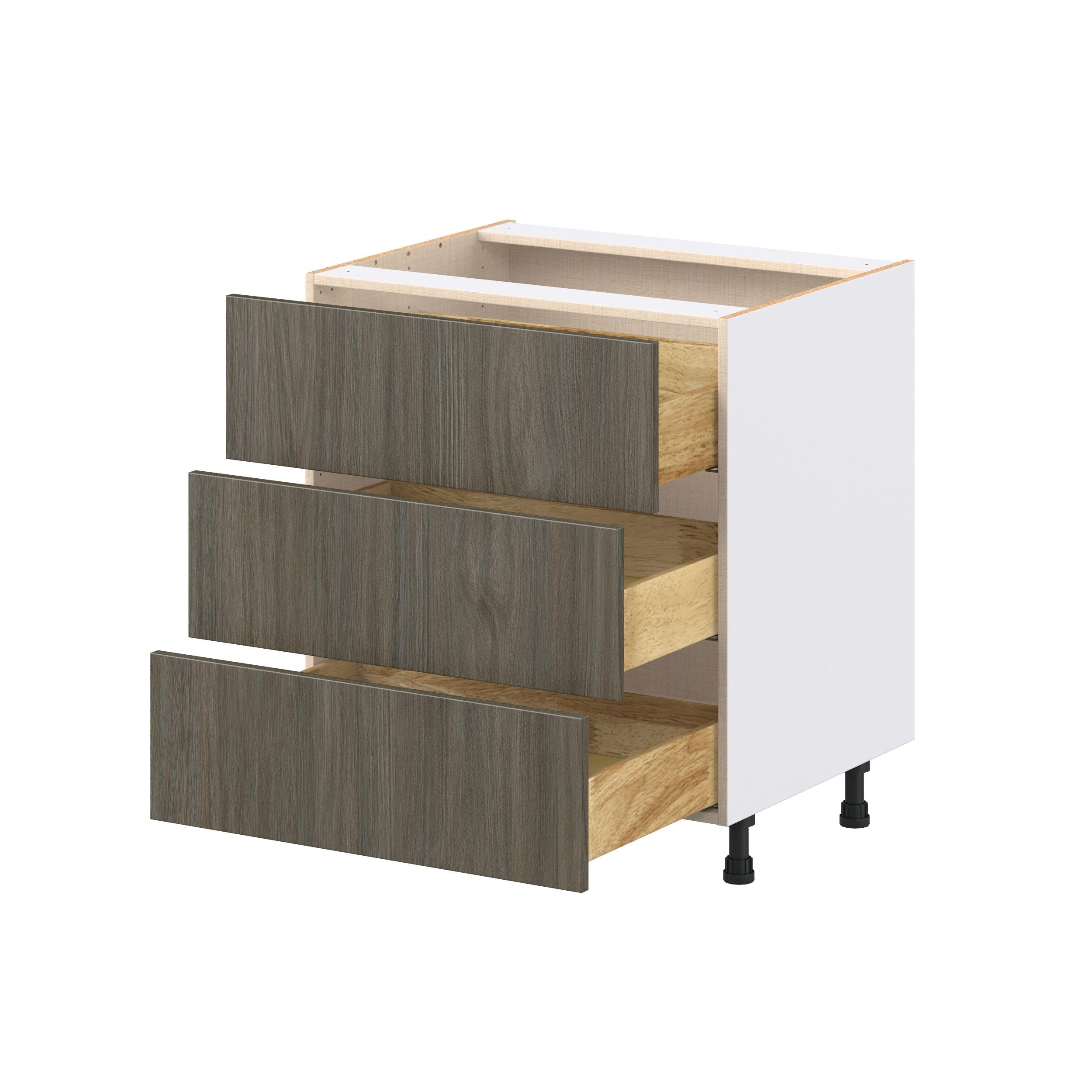 Glenwood 30 in. Burnt Walnut Drawer Base Cabinet