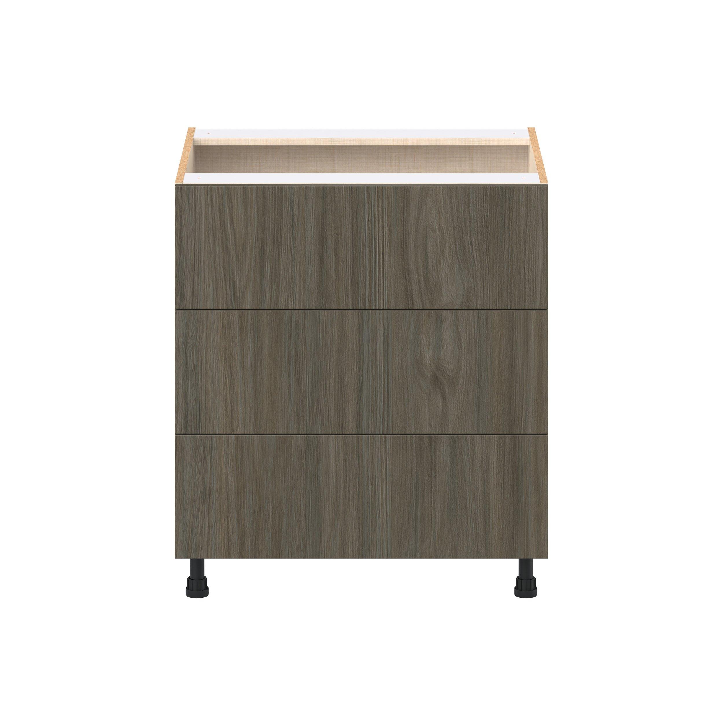 Glenwood 30 in. Burnt Walnut Drawer Base Cabinet
