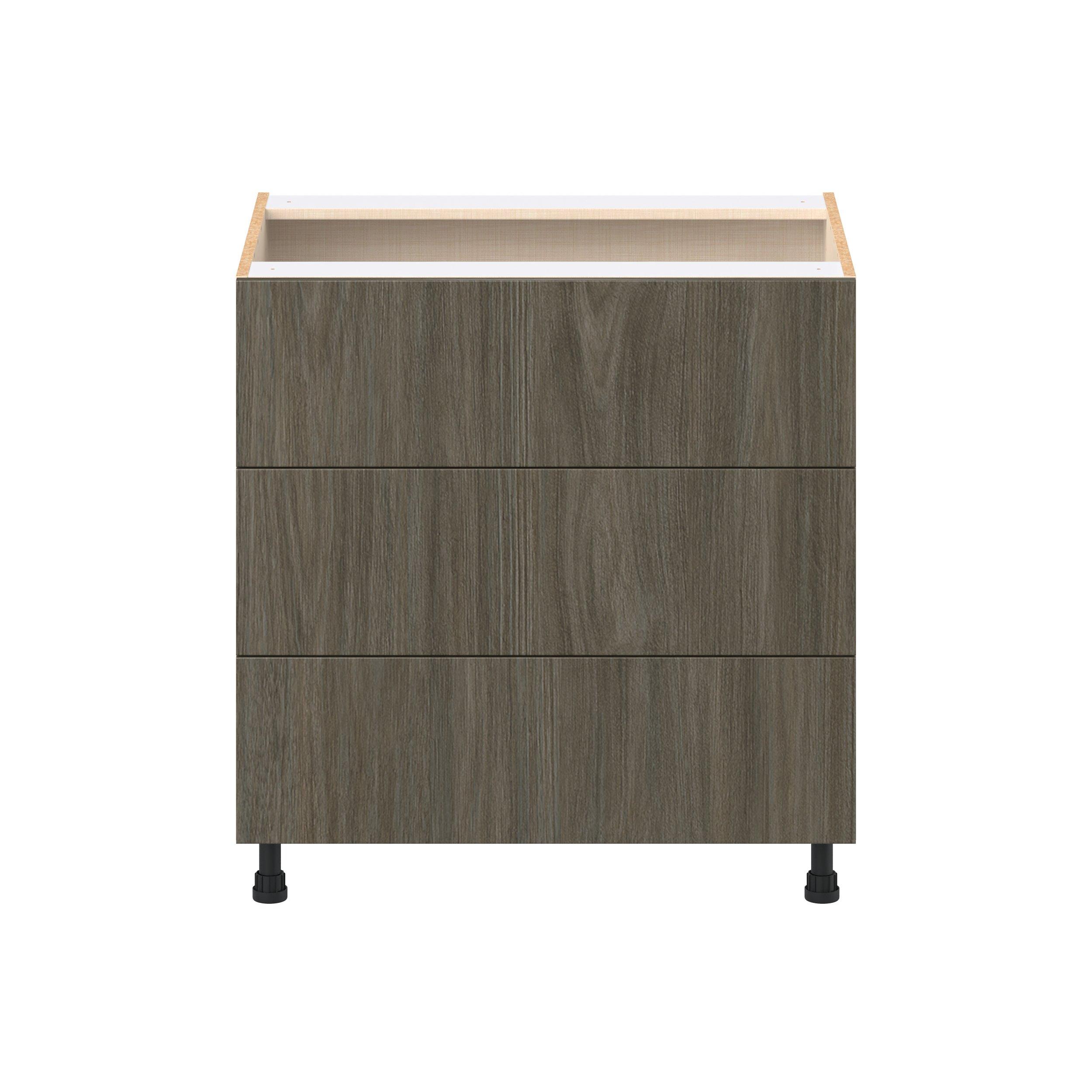Glenwood 33 in. Burnt Walnut Drawer Base Cabinet