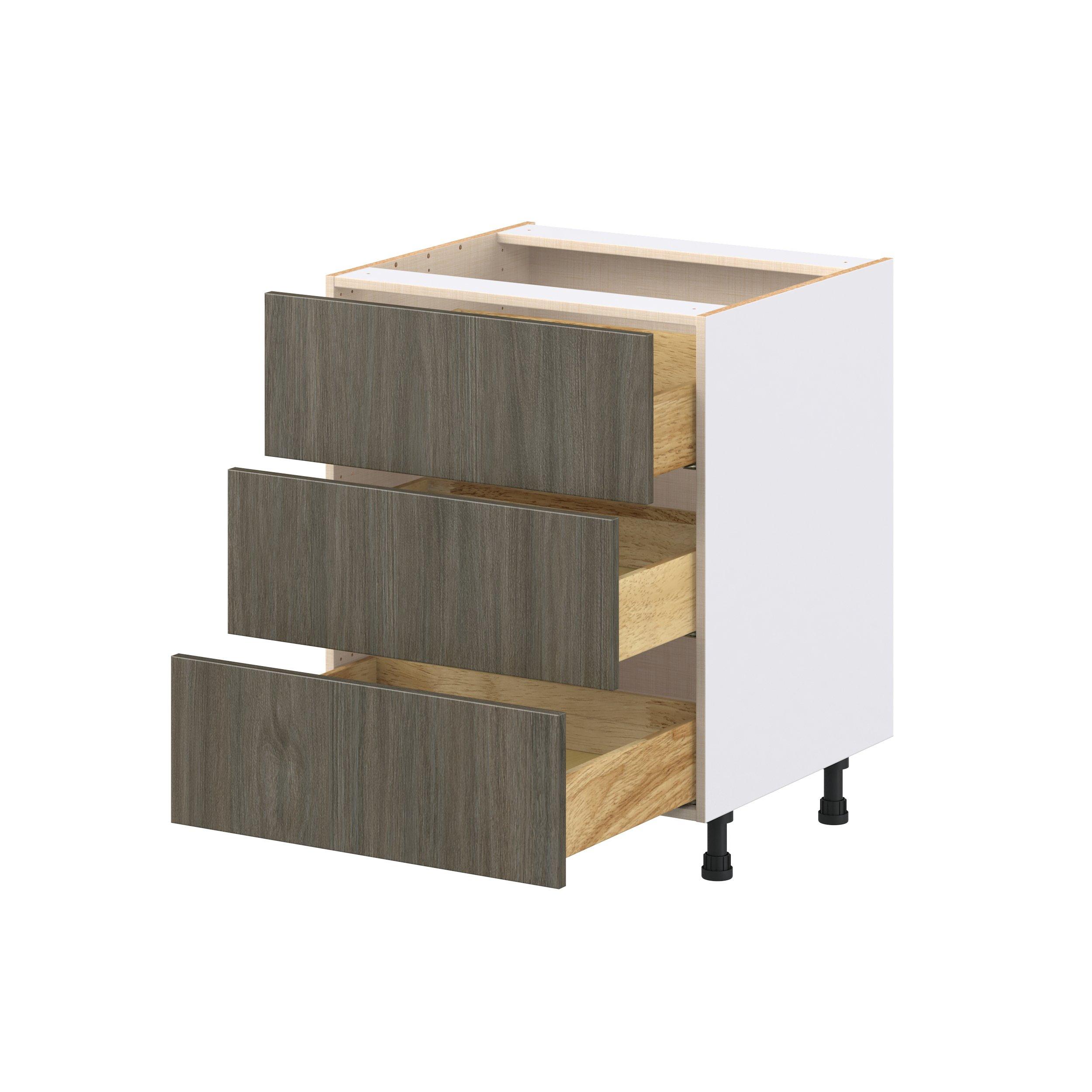 Glenwood 27 in. Burnt Walnut Drawer Base Cabinet