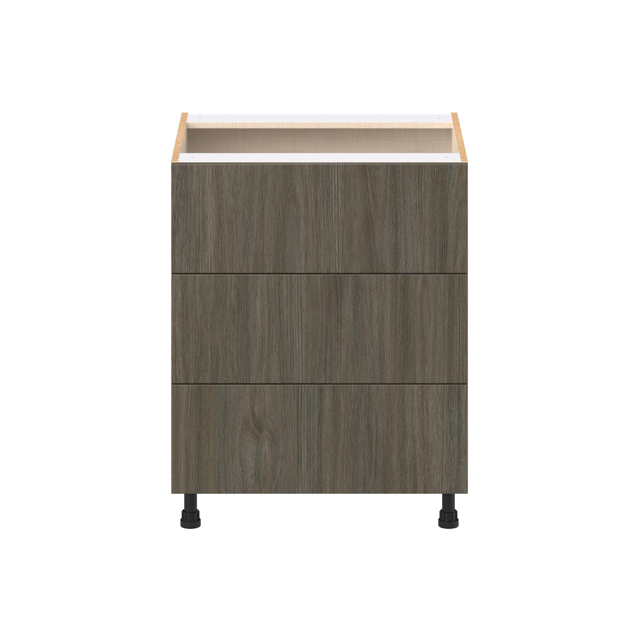 Glenwood 27 in. Burnt Walnut Drawer Base Cabinet