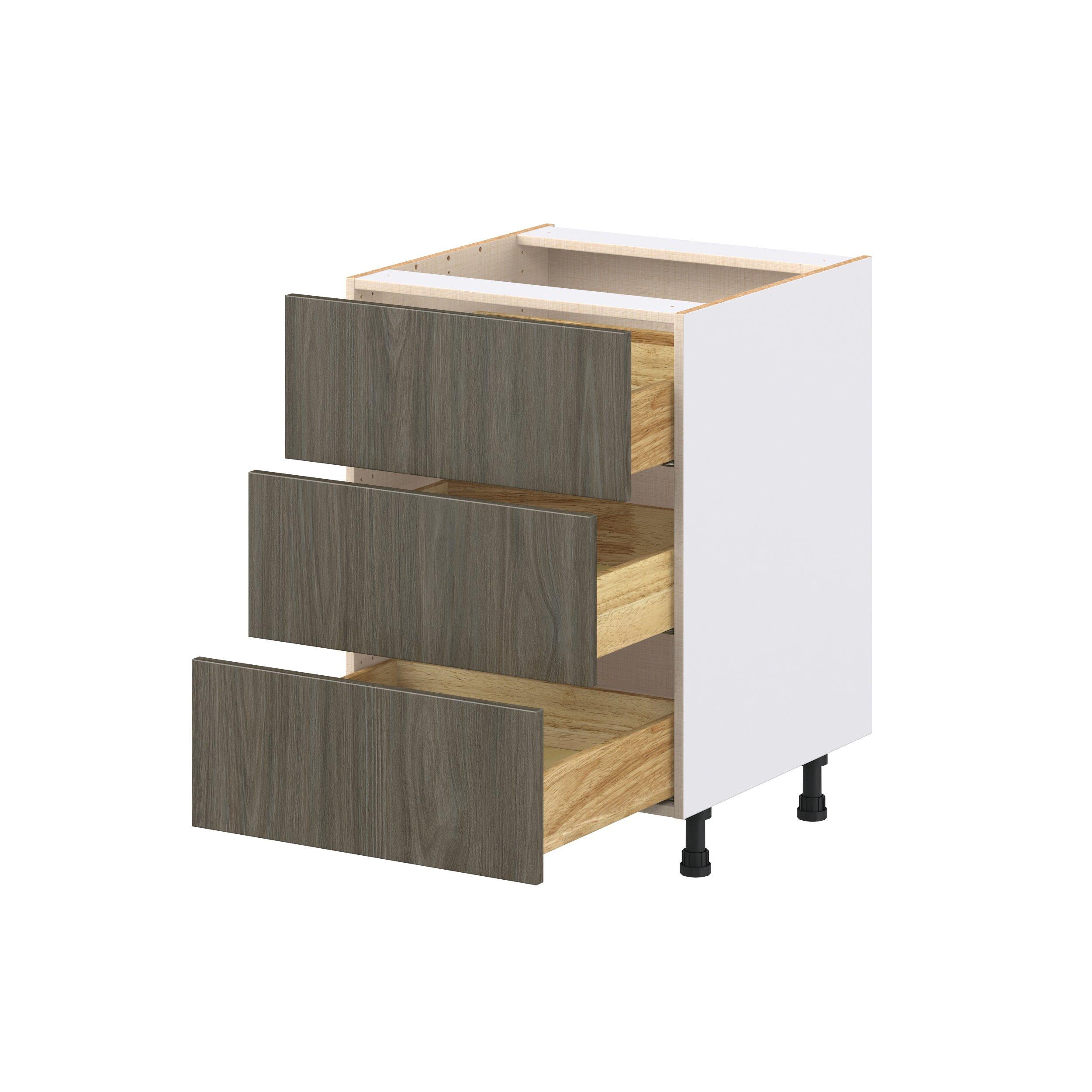 Glenwood 24 in. Burnt Walnut Drawer Base Cabinet