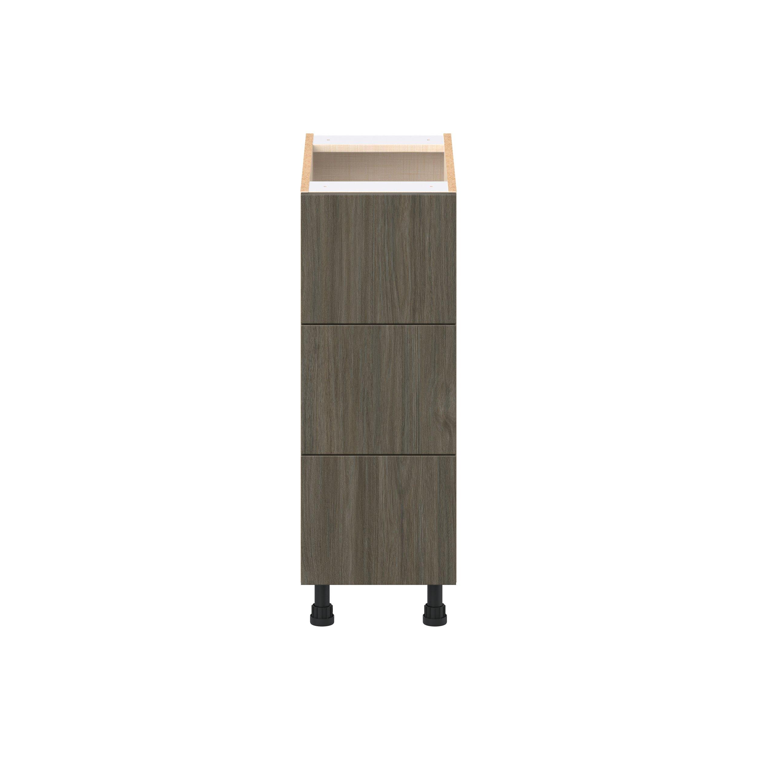 Glenwood 12 in. Burnt Walnut Drawer Base Cabinet