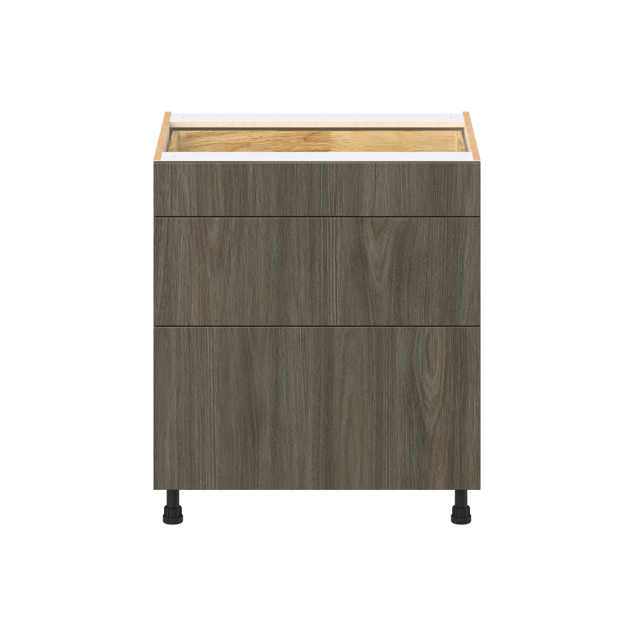 Glenwood 30 in. Burnt Walnut Drawer Base Cabinet