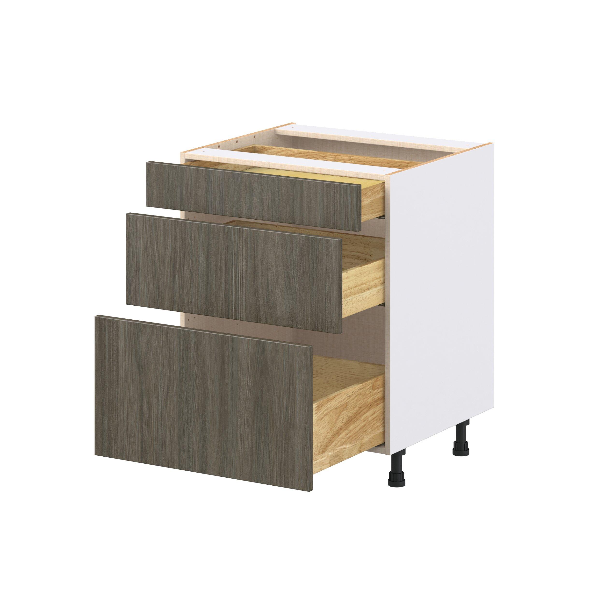 Glenwood 27 in. Burnt Walnut Drawer Base Cabinet