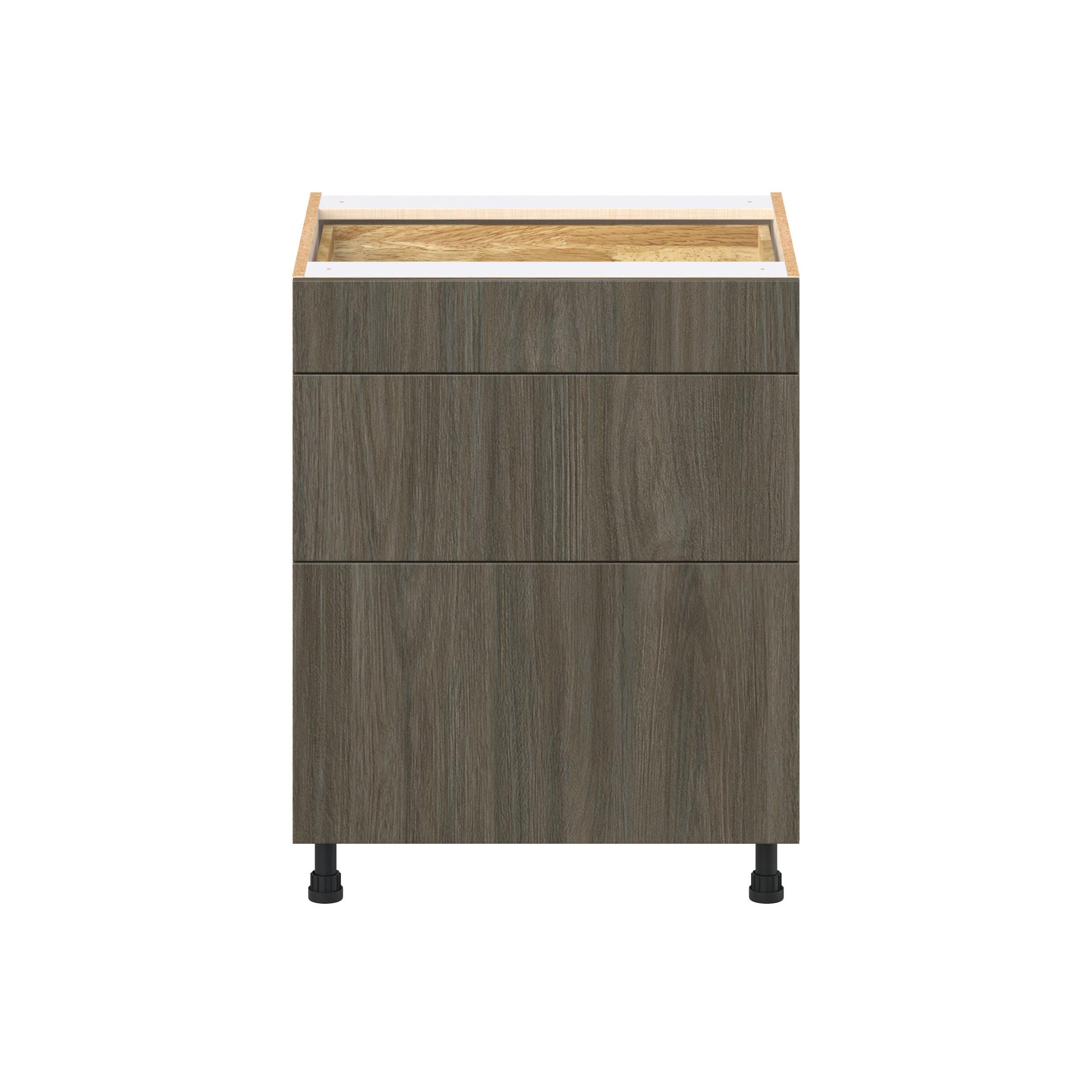 Glenwood 27 in. Burnt Walnut Drawer Base Cabinet