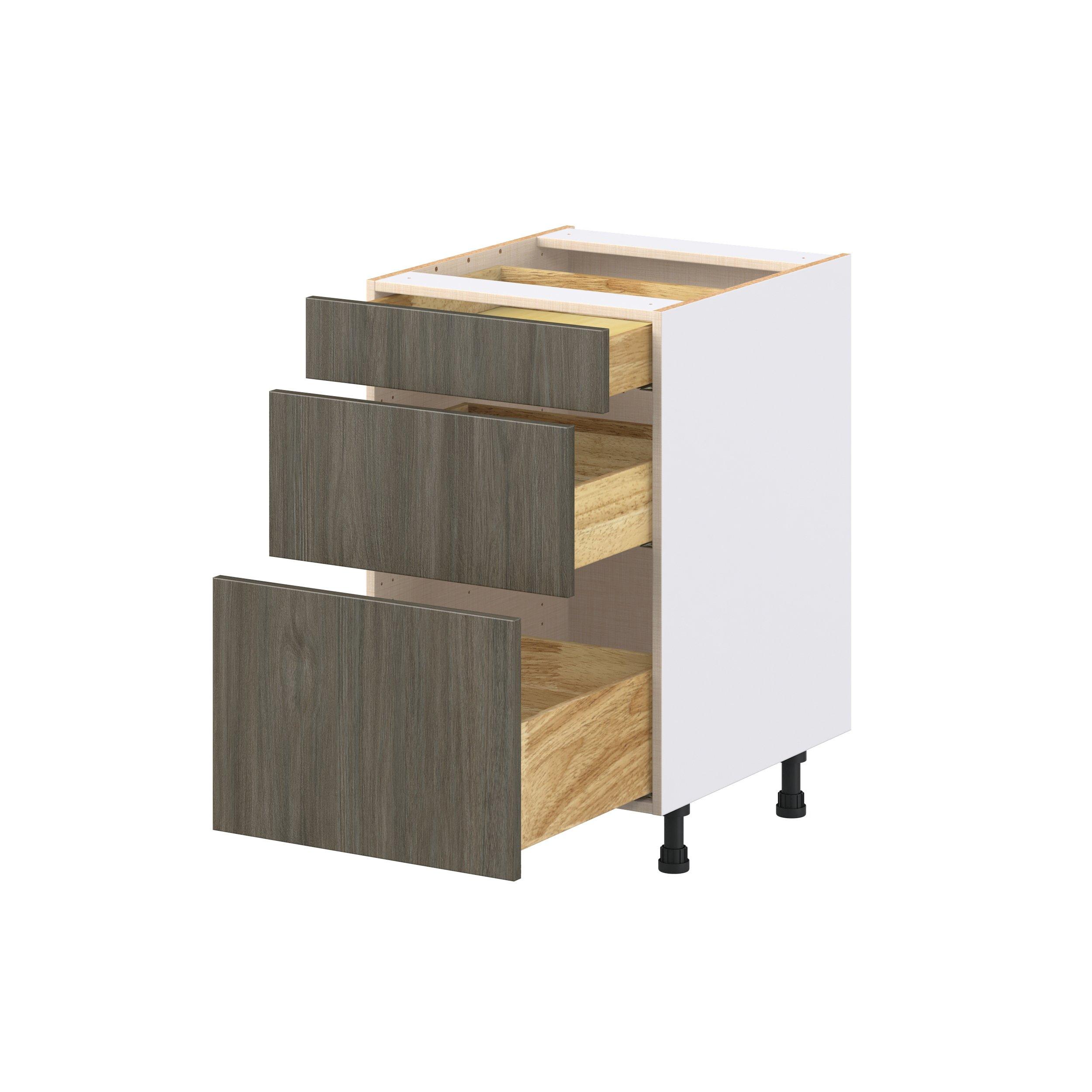 Glenwood 21 in. Burnt Walnut Drawer Base Cabinet