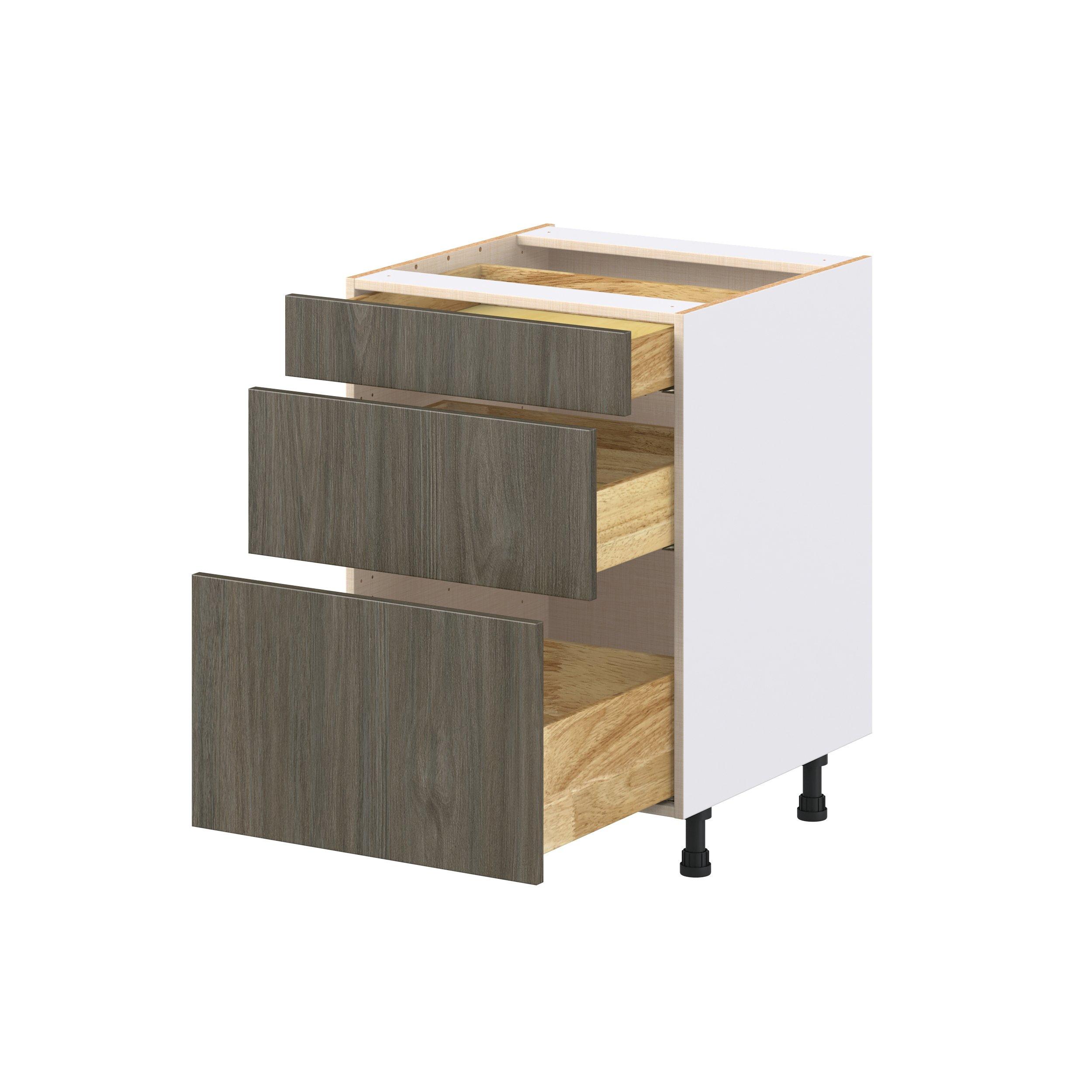 Glenwood 24 in. Burnt Walnut Drawer Base Cabinet