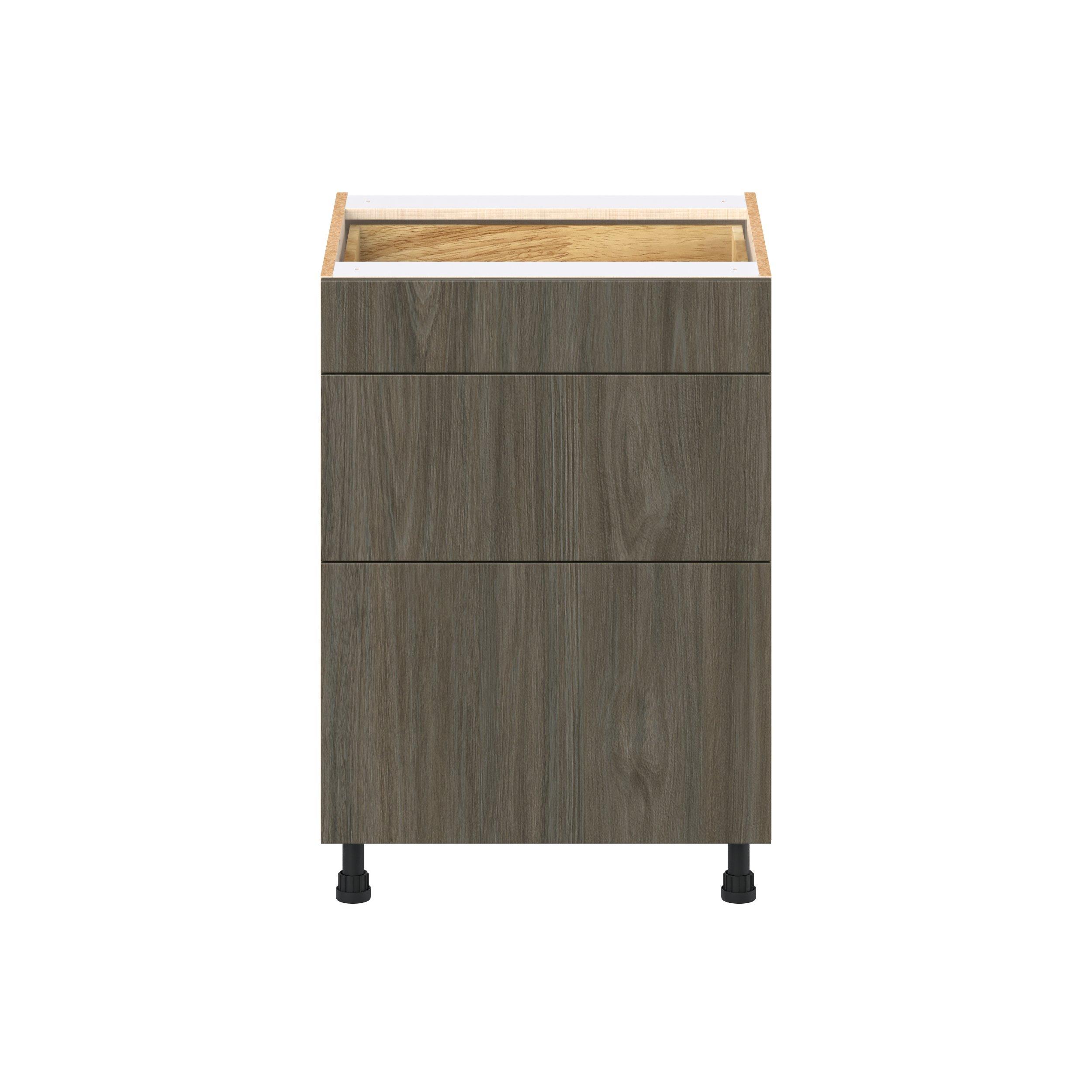 Glenwood 24 in. Burnt Walnut Drawer Base Cabinet