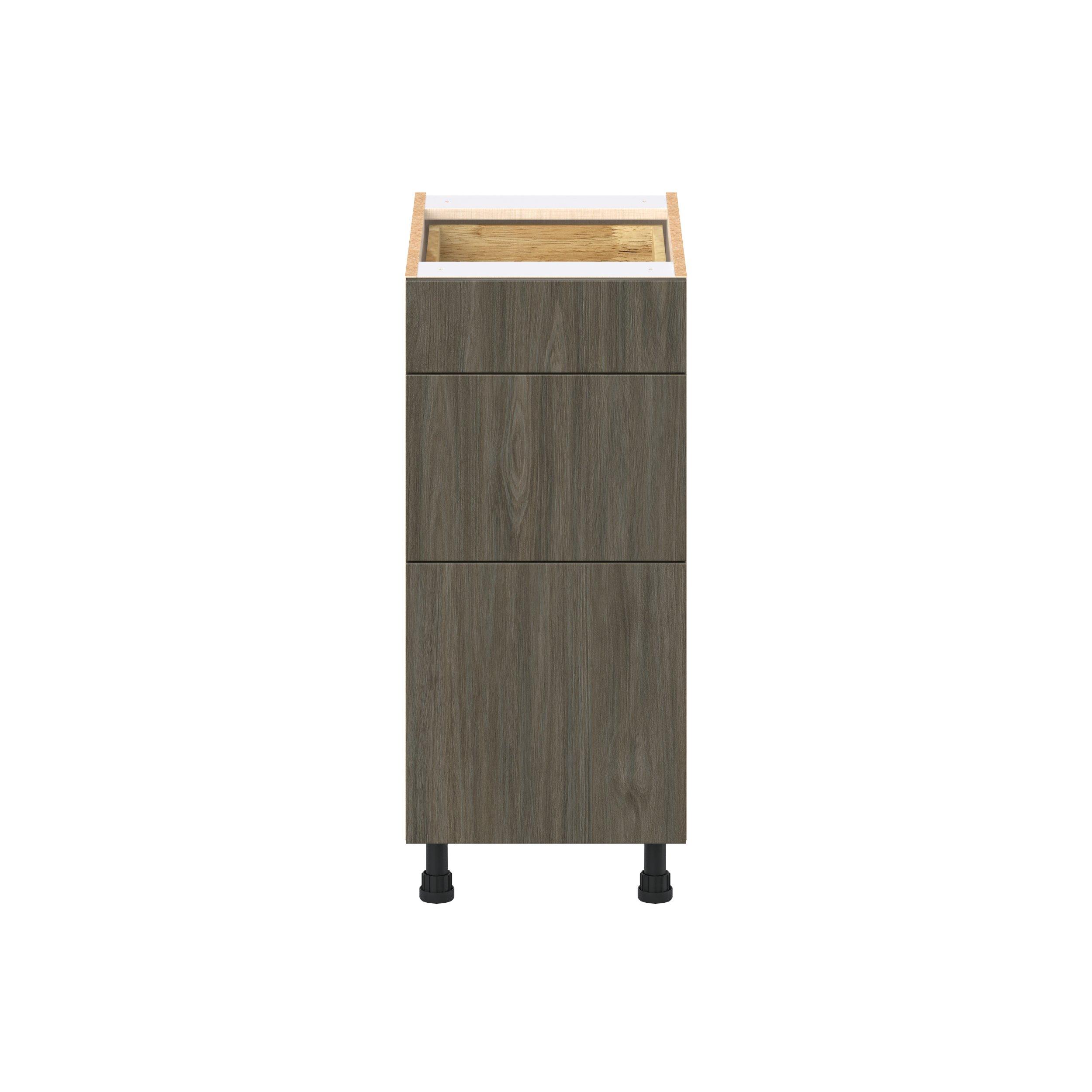 Glenwood 15 in. Burnt Walnut Drawer Base Cabinet