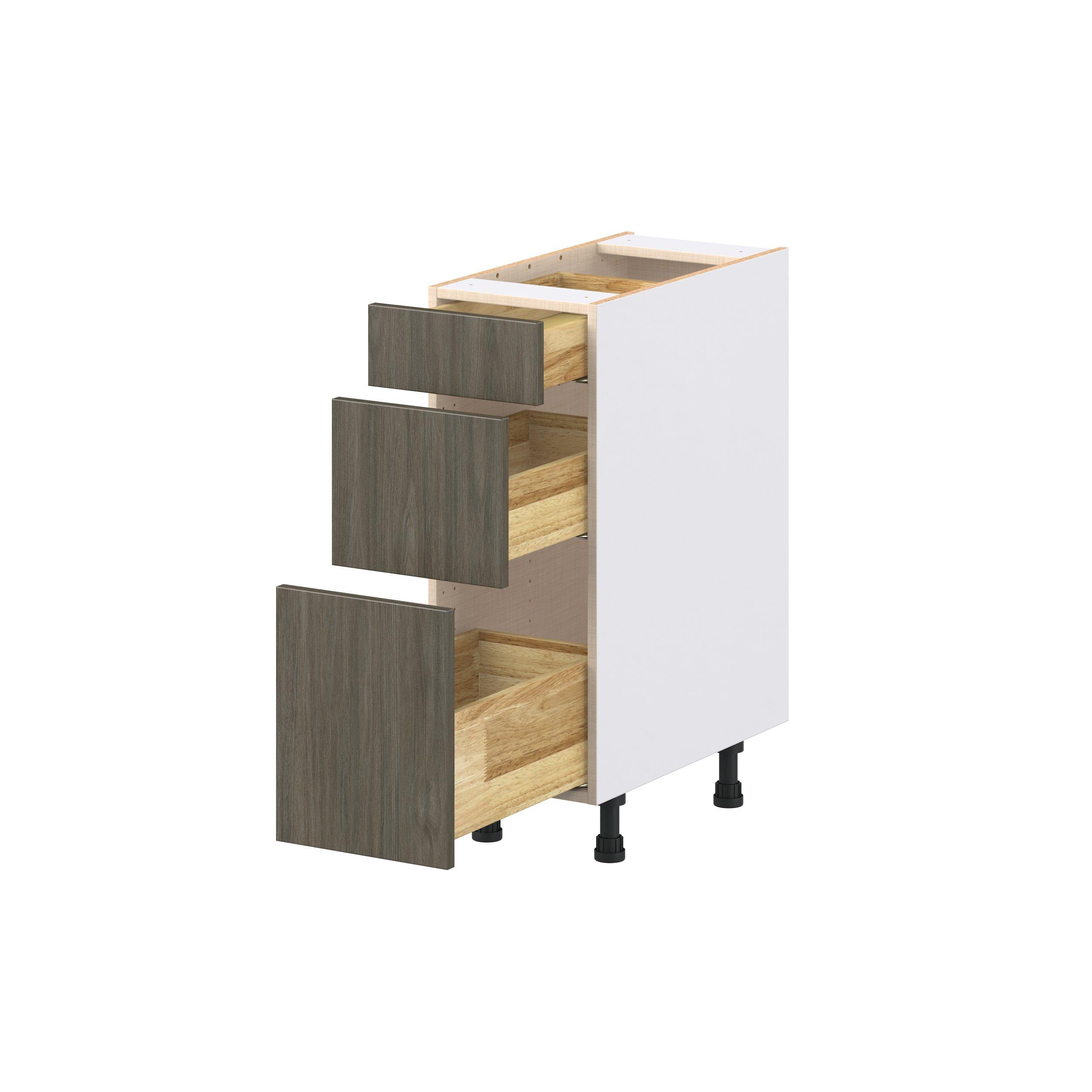 Glenwood 12 in. Burnt Walnut Drawer Base Cabinet