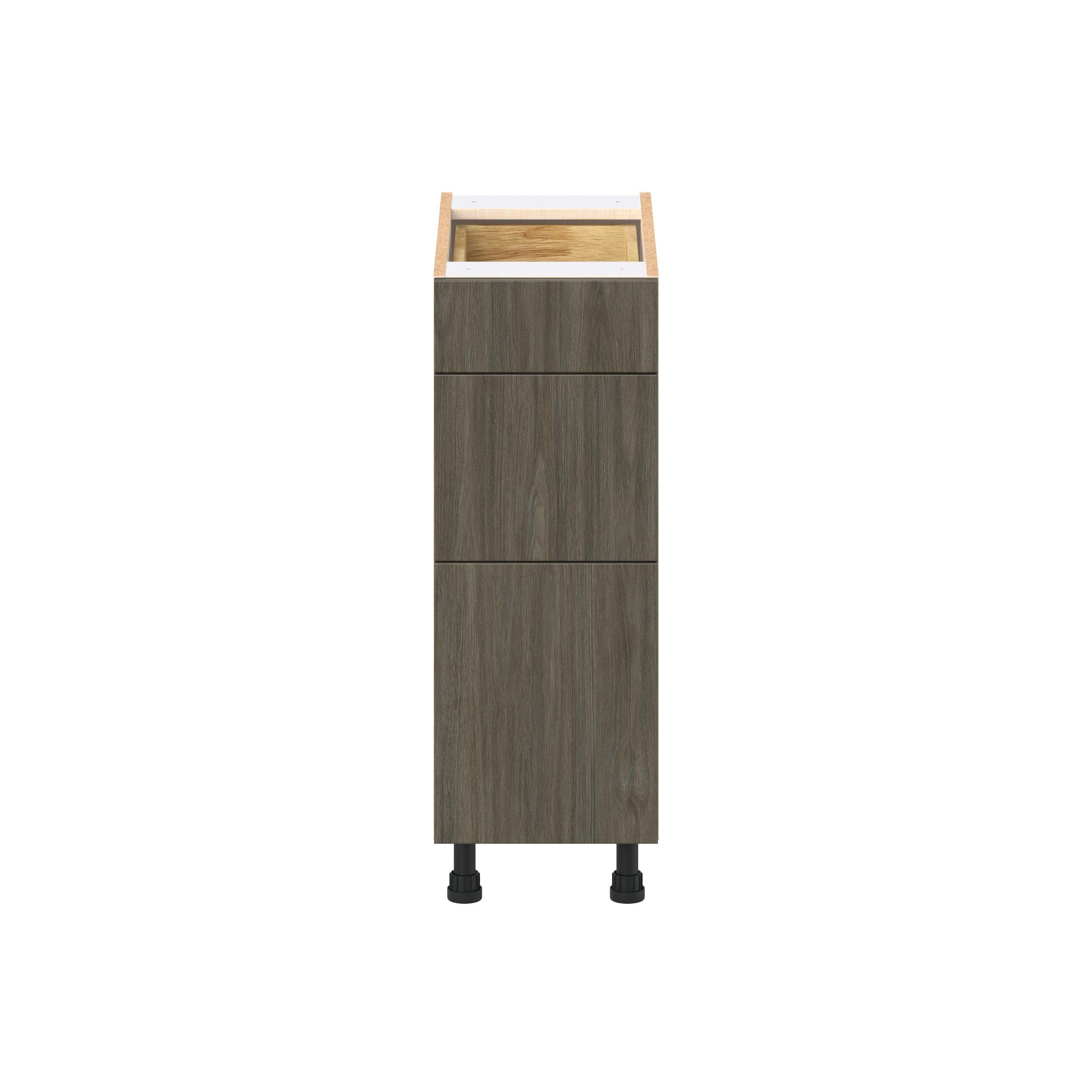 Glenwood 12 in. Burnt Walnut Drawer Base Cabinet