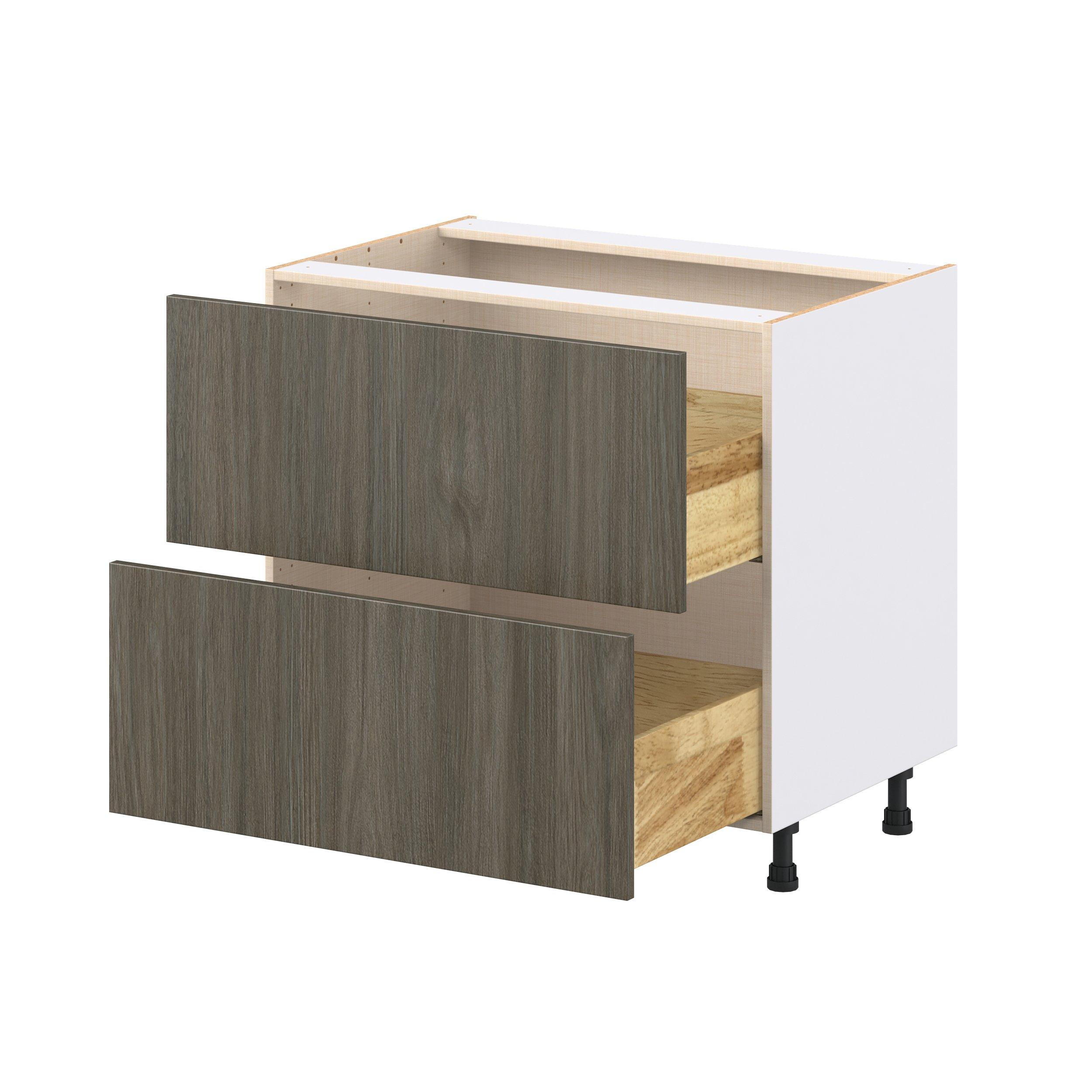Glenwood 36 in. Burnt Walnut Drawer Base Cabinet