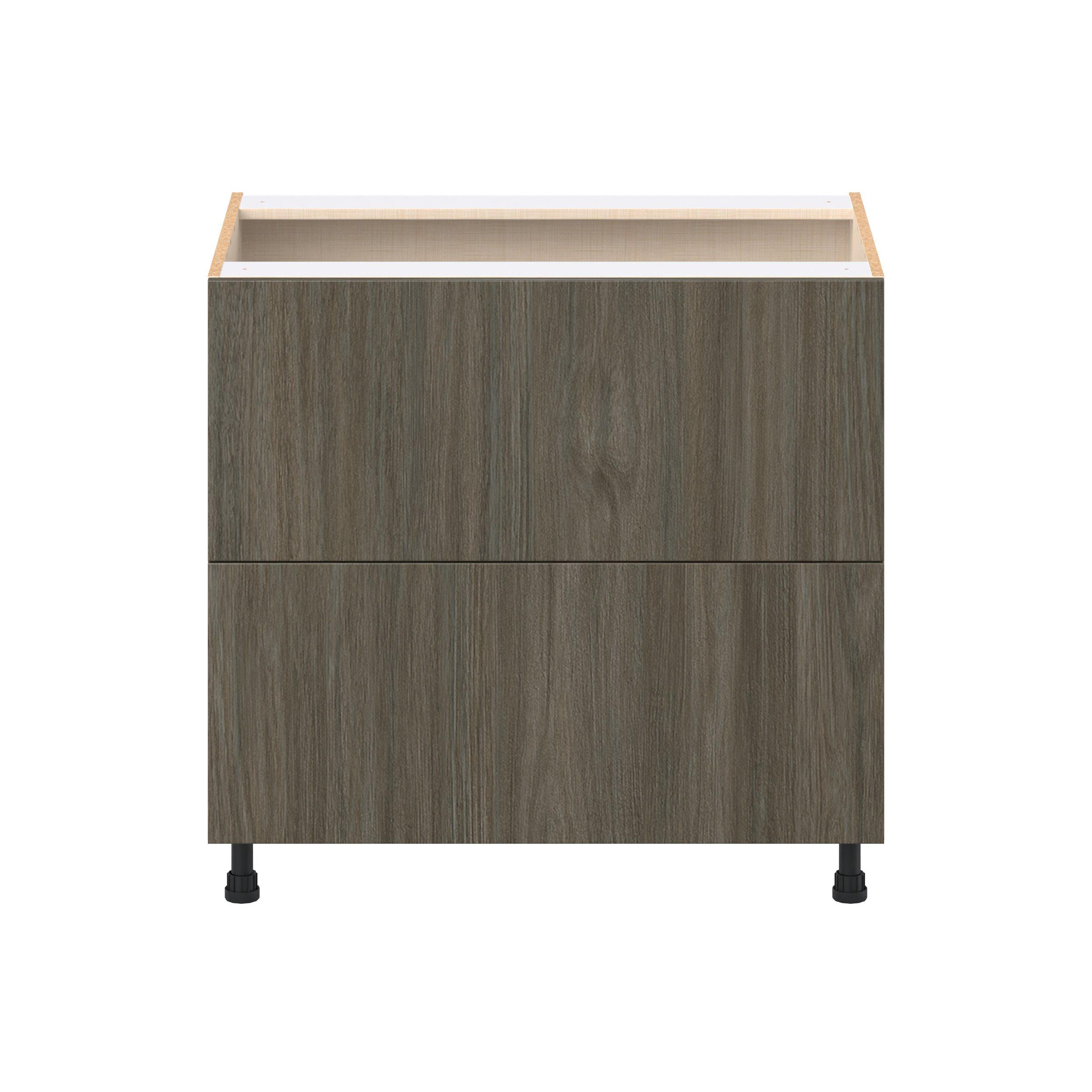 Glenwood 36 in. Burnt Walnut Drawer Base Cabinet