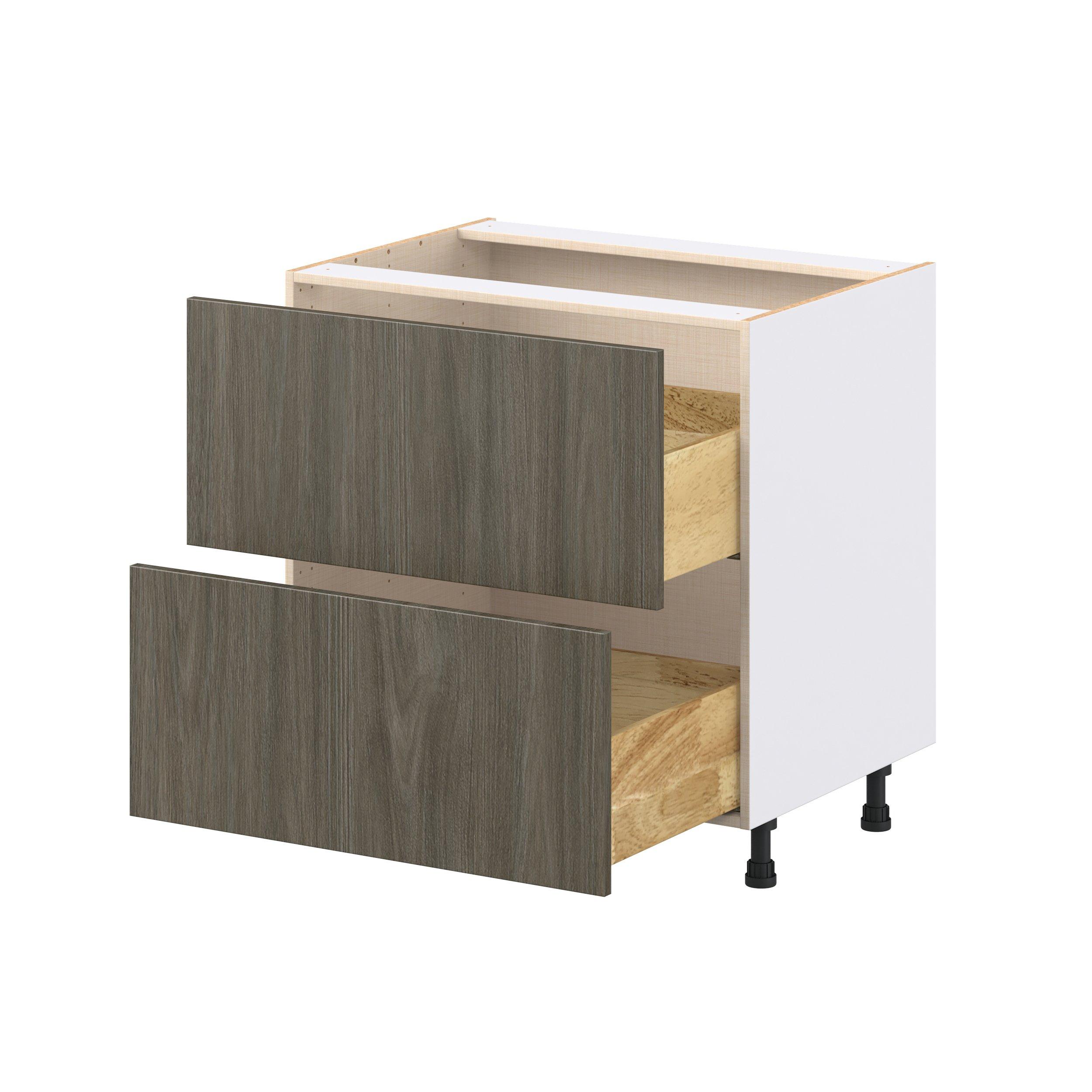 Glenwood 33 in. Burnt Walnut Drawer Base Cabinet