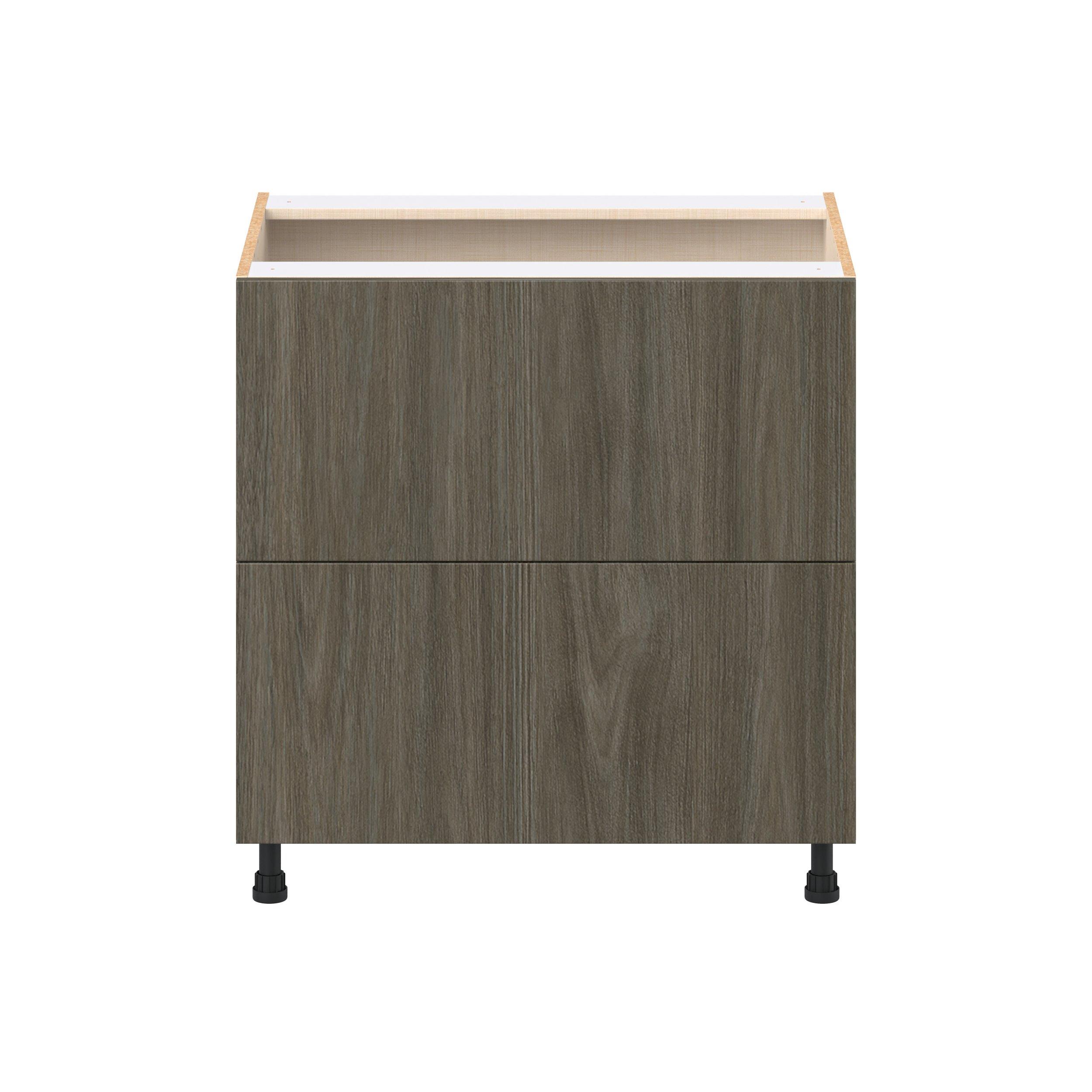 Glenwood 33 in. Burnt Walnut Drawer Base Cabinet
