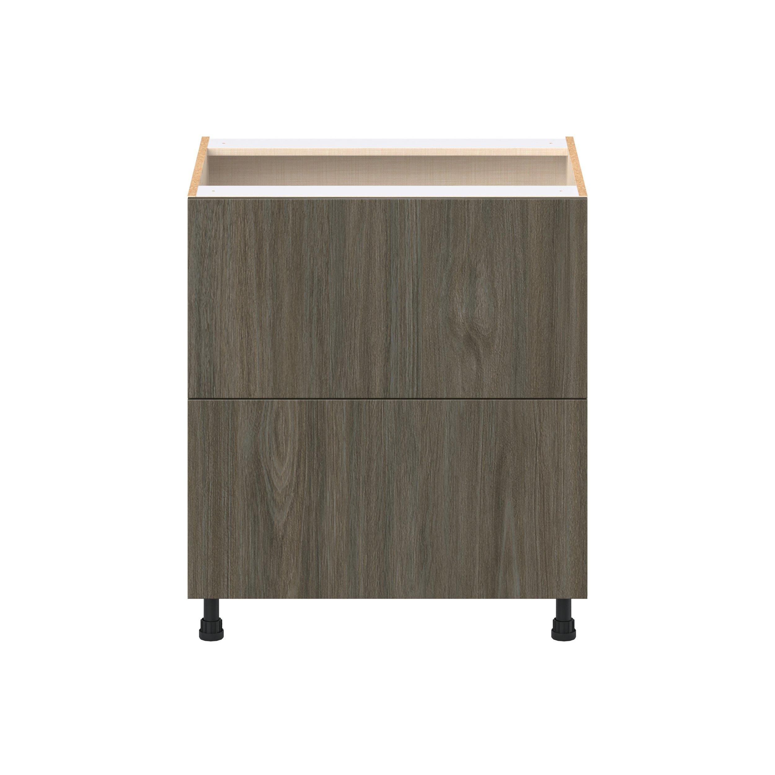 Glenwood 30 in. Burnt Walnut Drawer Base Cabinet