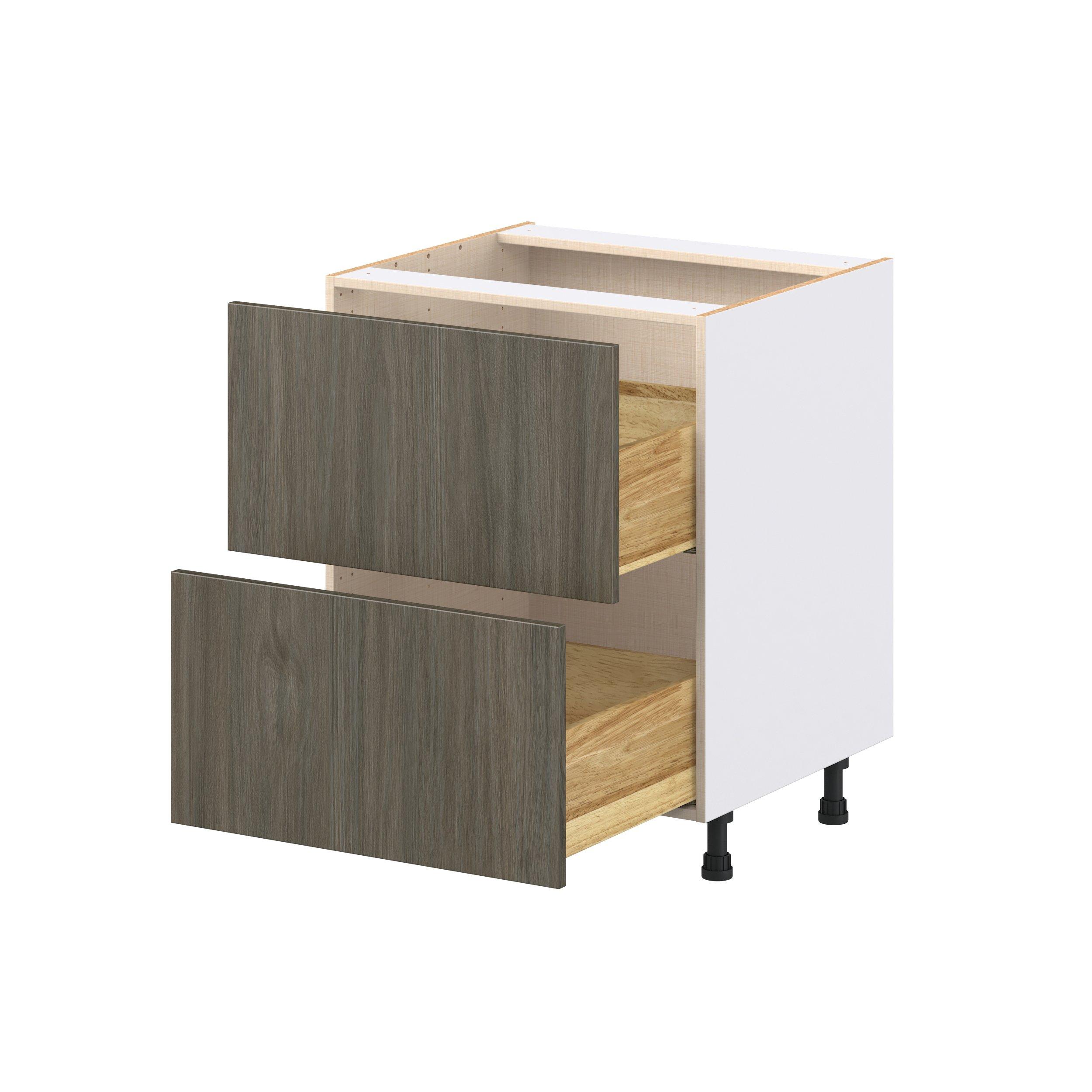 Glenwood 27 in. Burnt Walnut Drawer Base Cabinet