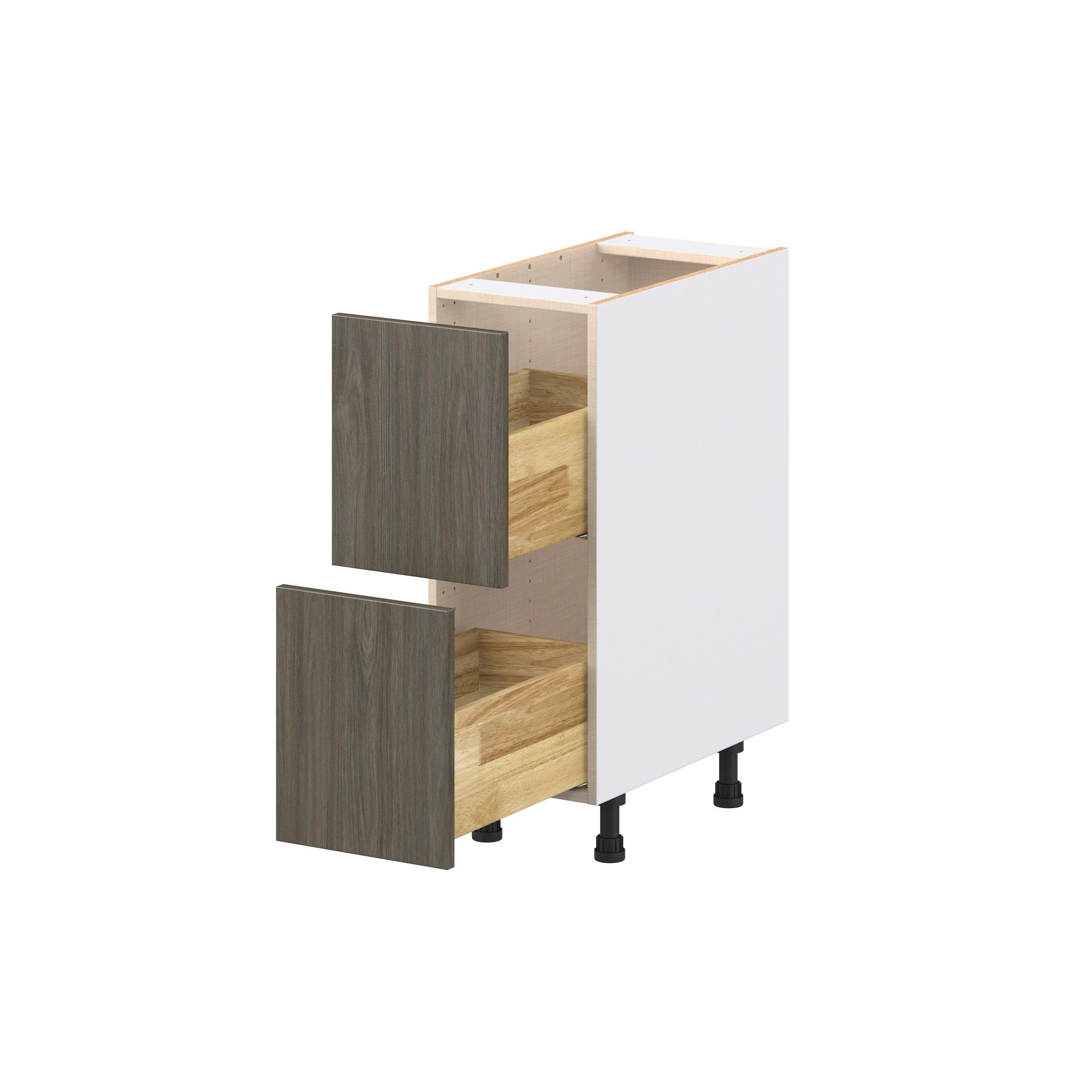 Glenwood 12 in. Burnt Walnut Drawer Base Cabinet